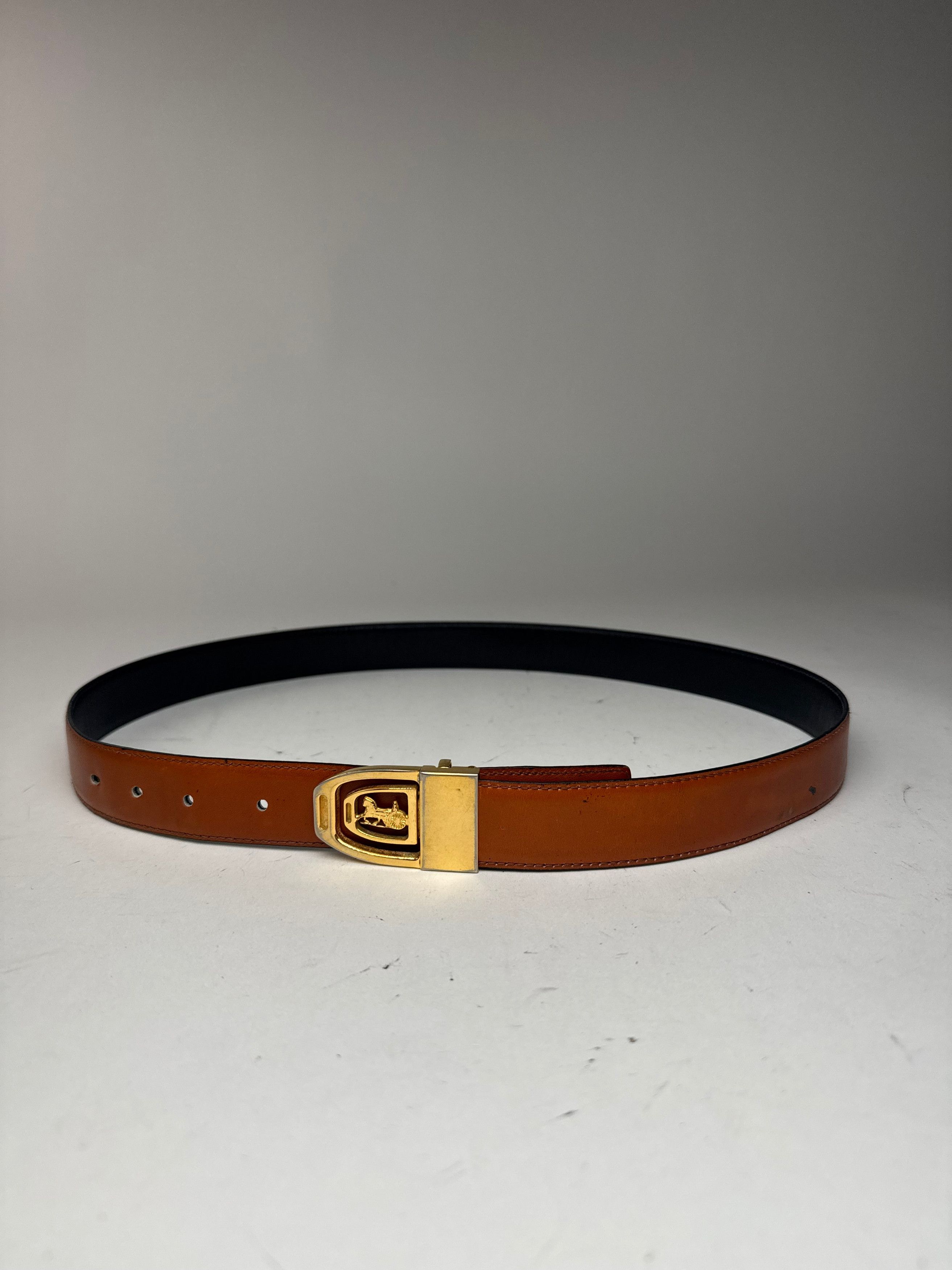 Celine Vintage Paris Leather Belt red Size ONE SIZE - 8 Thumbnail