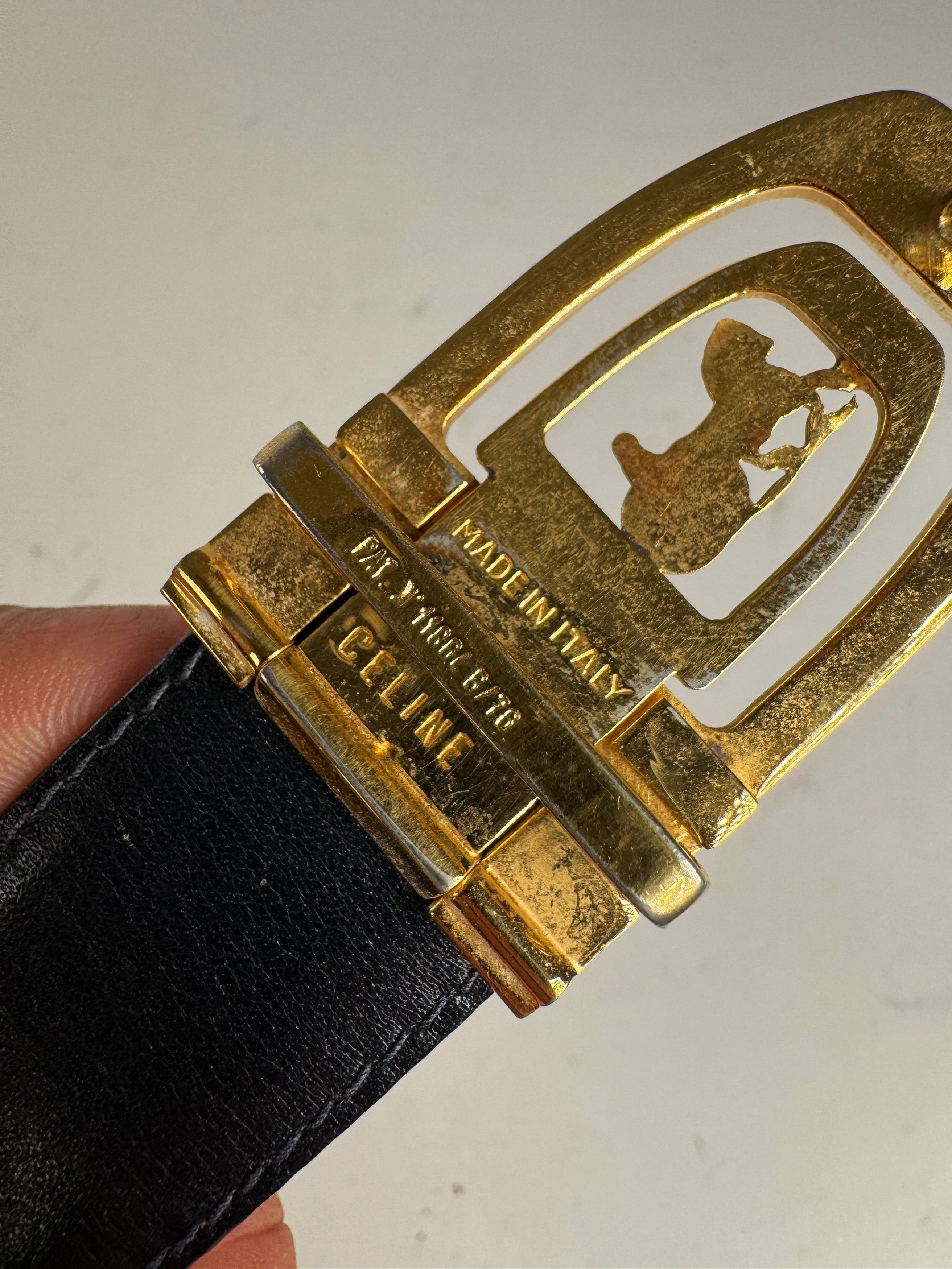 Celine Vintage Paris Leather Belt red Size ONE SIZE - 6 Thumbnail