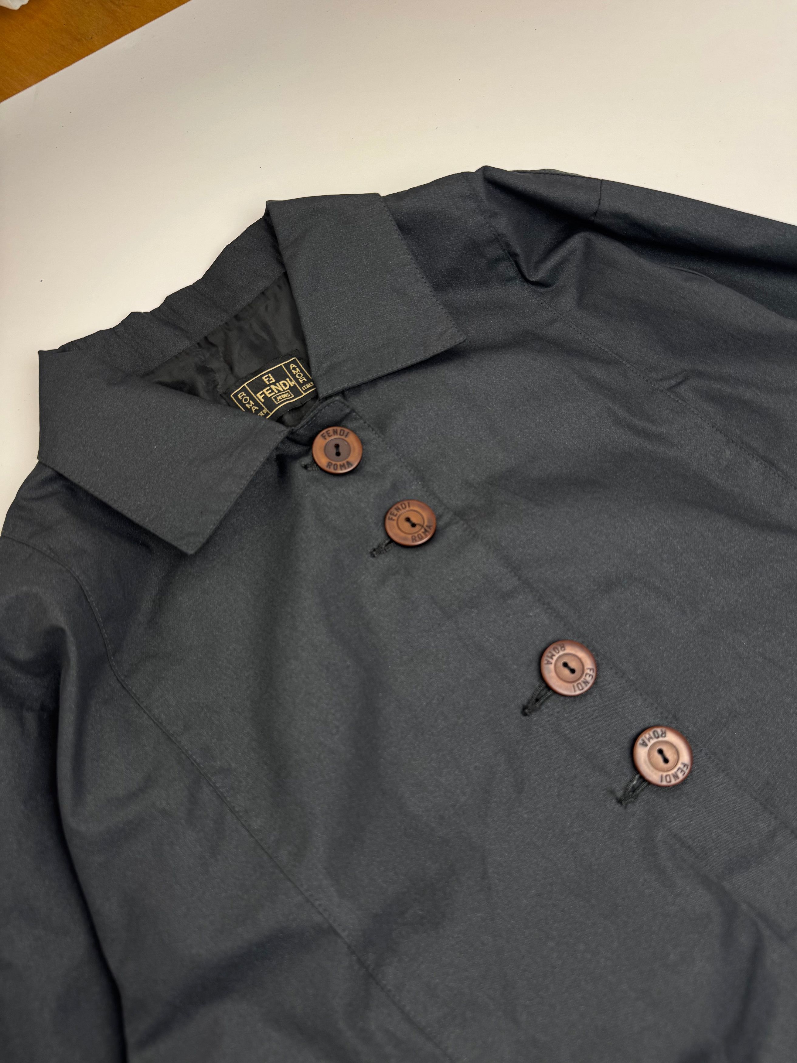 Fendi Vintage Roma Trenchcoat Anthrazit M Size M / US 6-8 / IT 42-44 - 5 Thumbnail