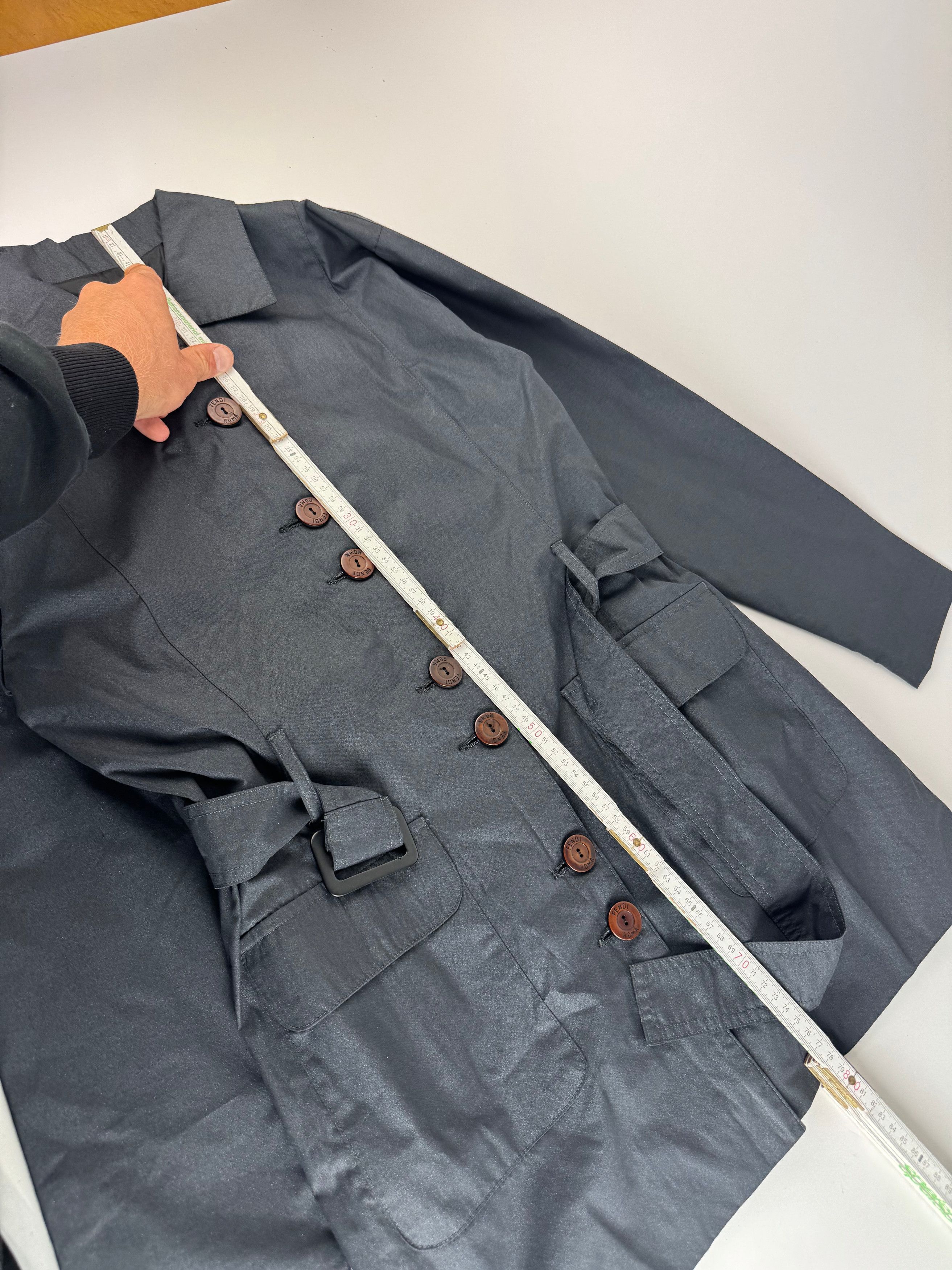 Fendi Vintage Roma Trenchcoat Anthrazit M Size M / US 6-8 / IT 42-44 - 6 Thumbnail