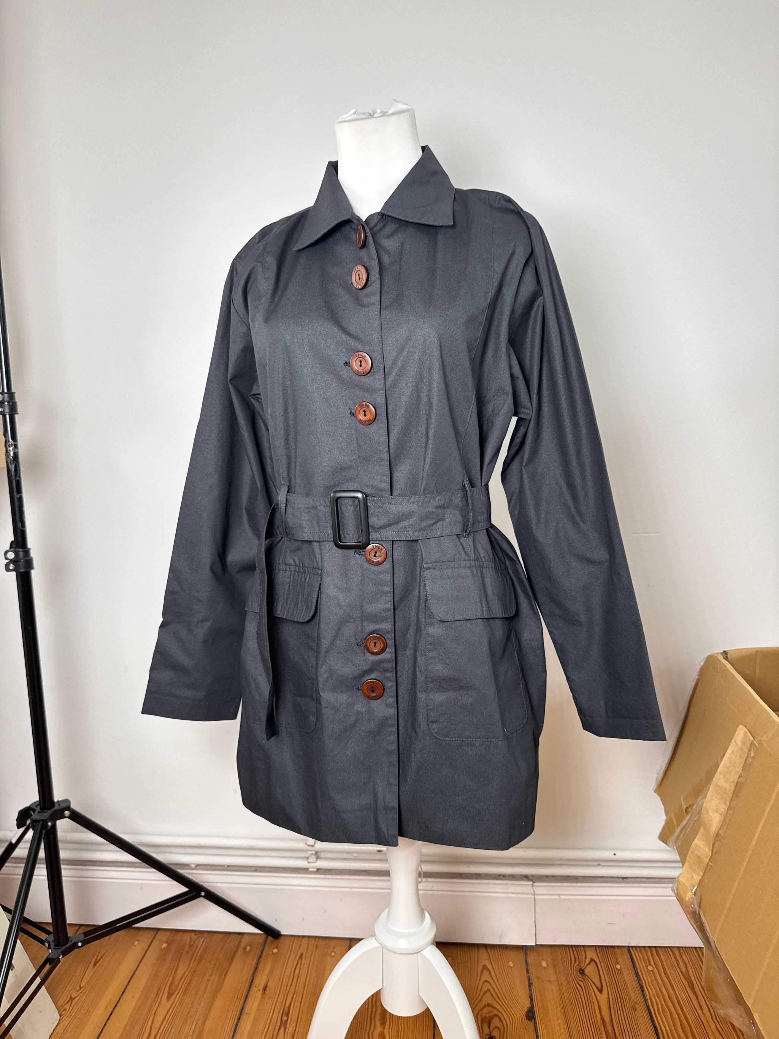 Fendi Vintage Roma Trenchcoat Anthrazit M Size M / US 6-8 / IT 42-44 - 14 Thumbnail