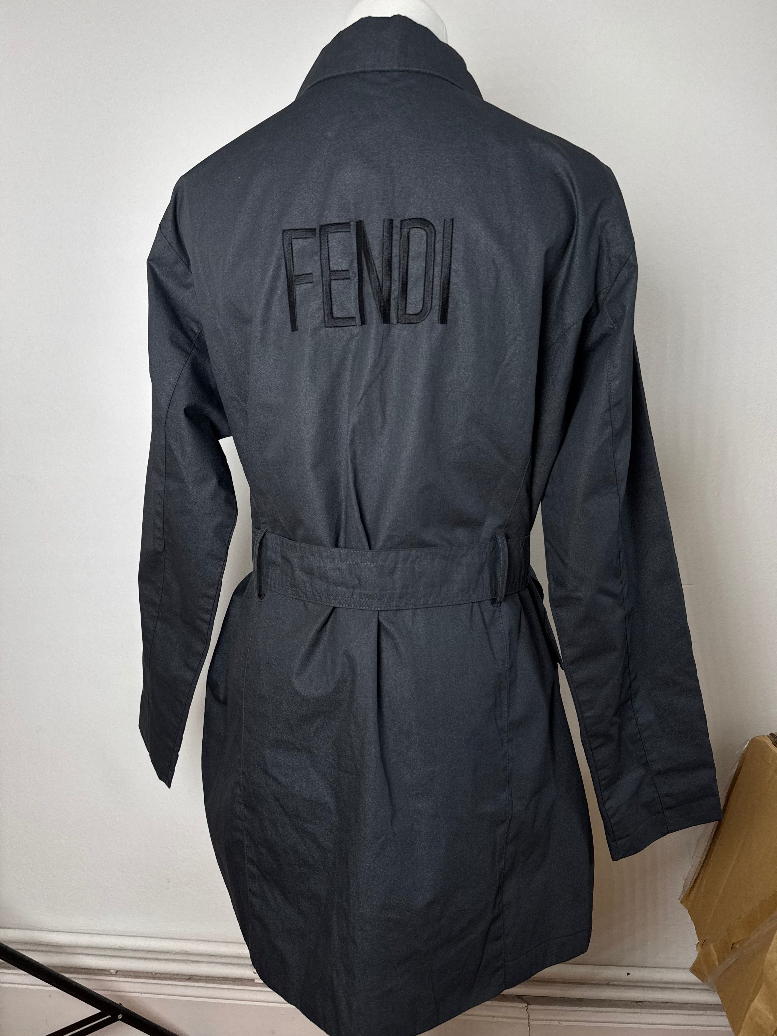 Fendi Vintage Roma Trenchcoat Anthrazit M Size M / US 6-8 / IT 42-44 - 15 Thumbnail