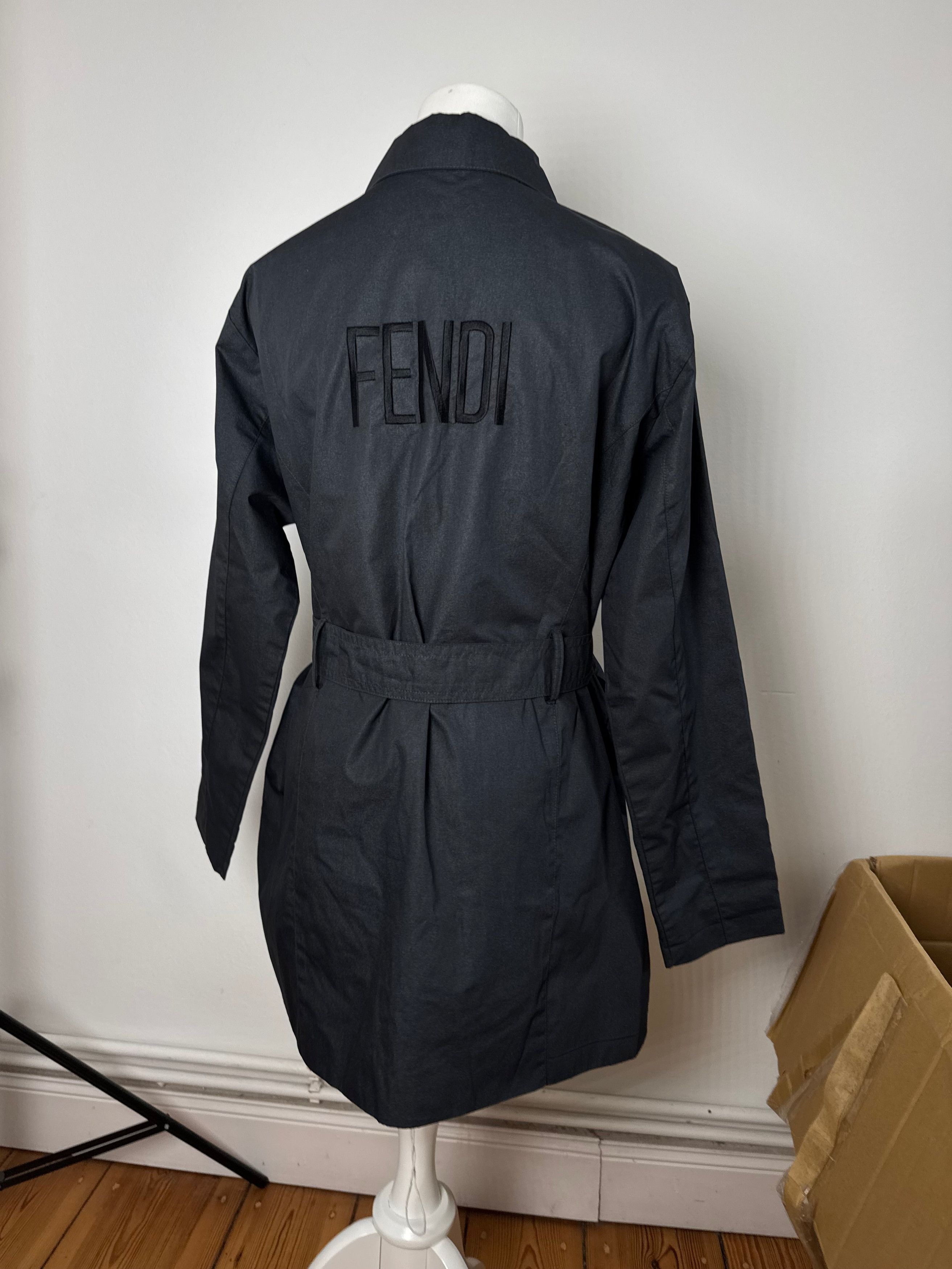 Fendi Vintage Roma Trenchcoat Anthrazit M Size M / US 6-8 / IT 42-44 - 3 Thumbnail