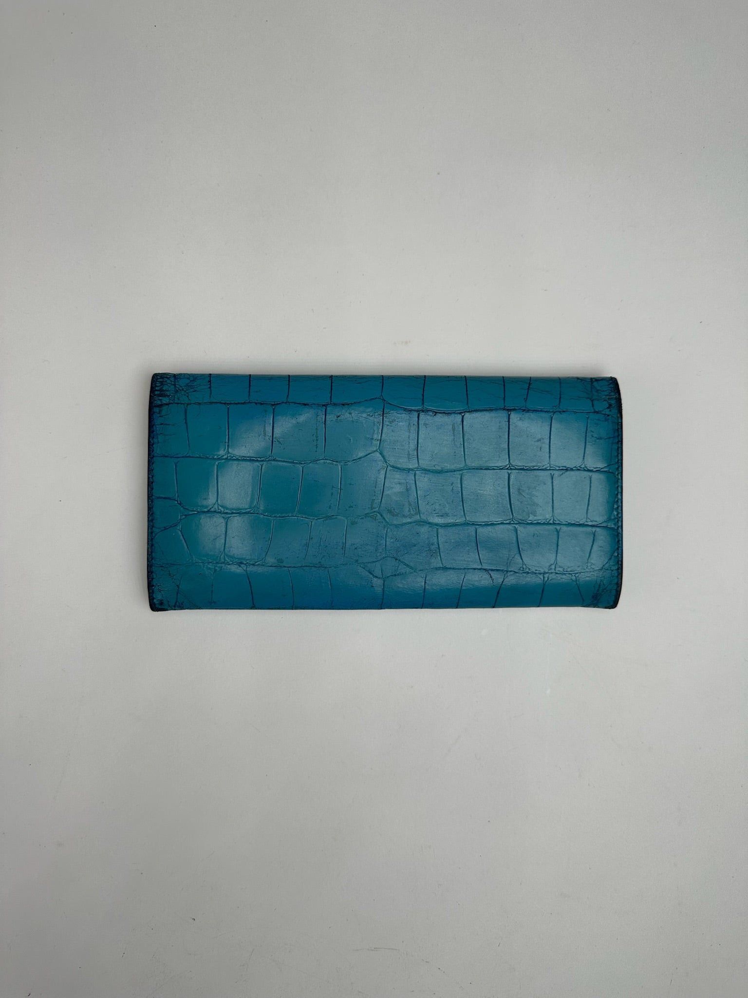 Miu Miu Vintage Leather Wallet Blue Size ONE SIZE - 2 Thumbnail