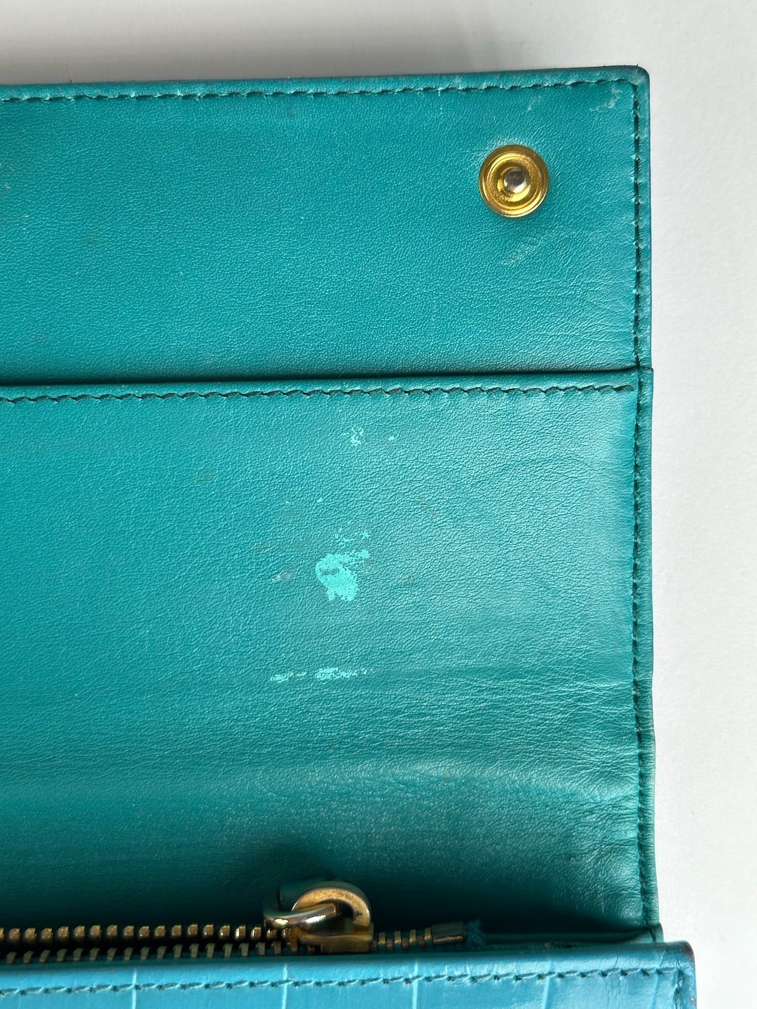 Miu Miu Vintage Leather Wallet Blue Size ONE SIZE - 5 Thumbnail