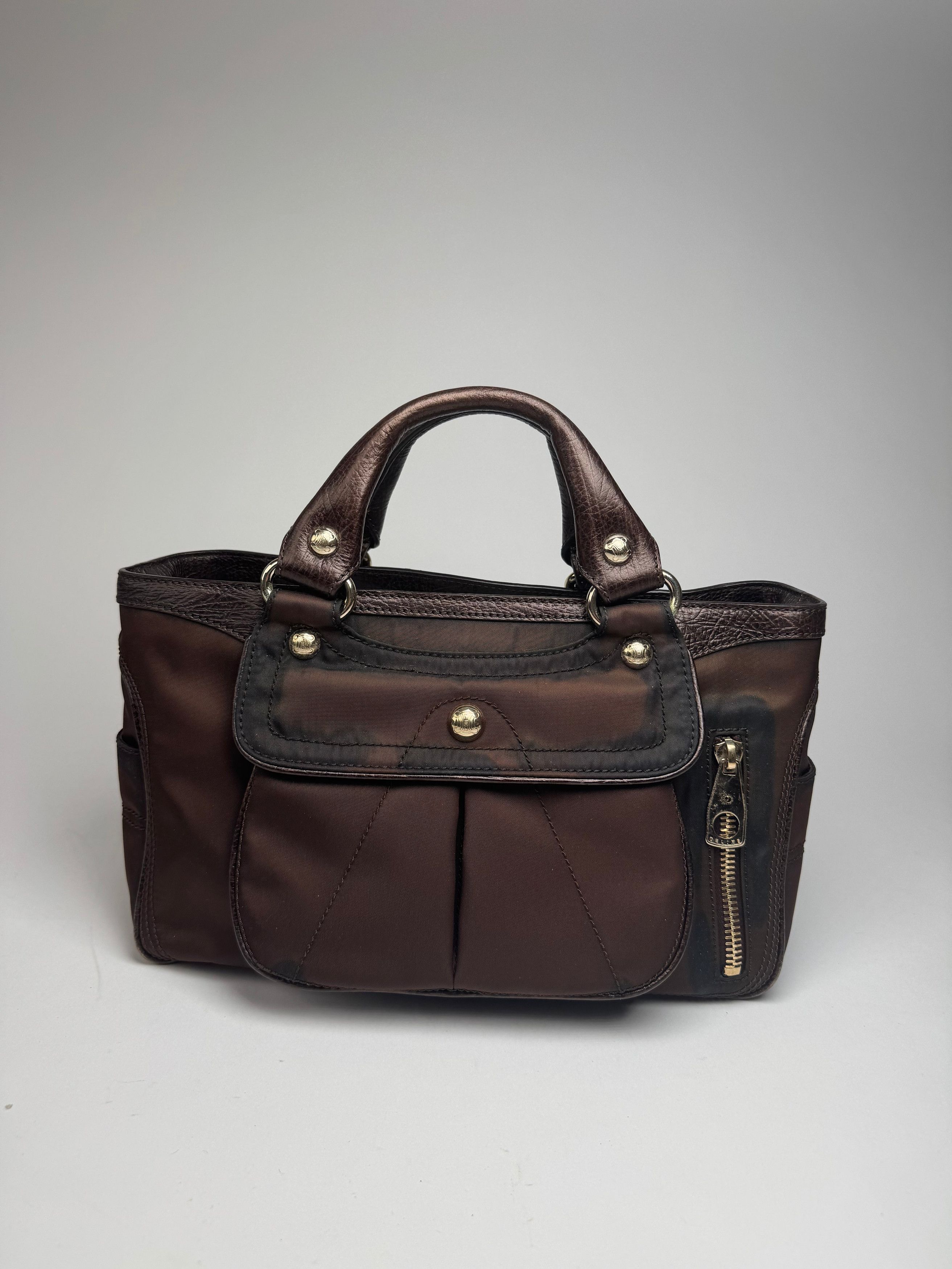 Celine Vintage Polyester Bag brown Size ONE SIZE - 11 Thumbnail