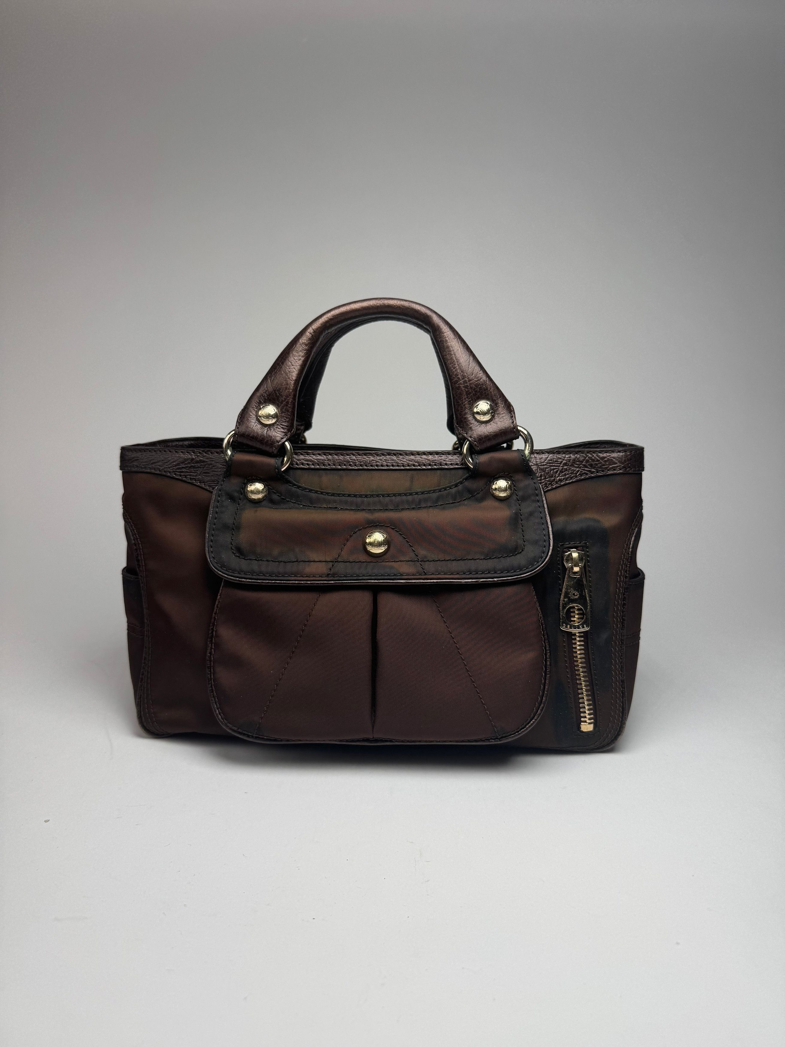 Celine Vintage Polyester Bag brown Size ONE SIZE - 7 Thumbnail