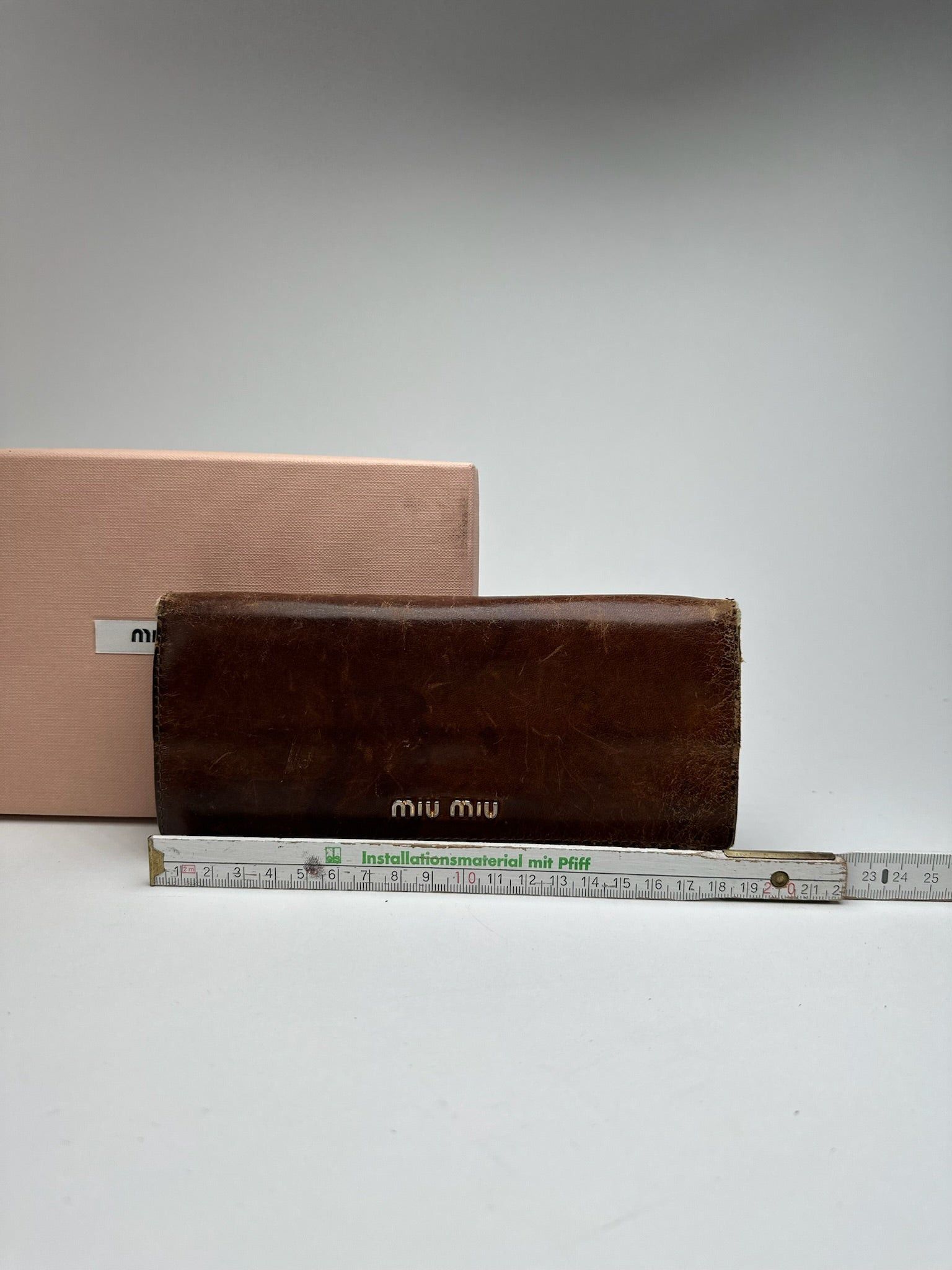 Miu Miu Vintage Leather wallet brown Size ONE SIZE - 11 Thumbnail