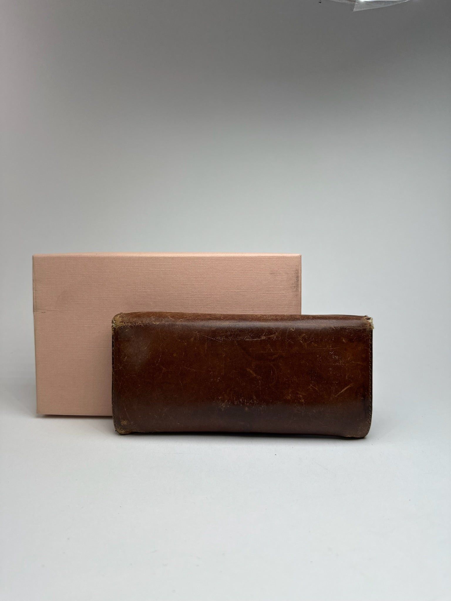 Miu Miu Vintage Leather wallet brown Size ONE SIZE - 2 Thumbnail
