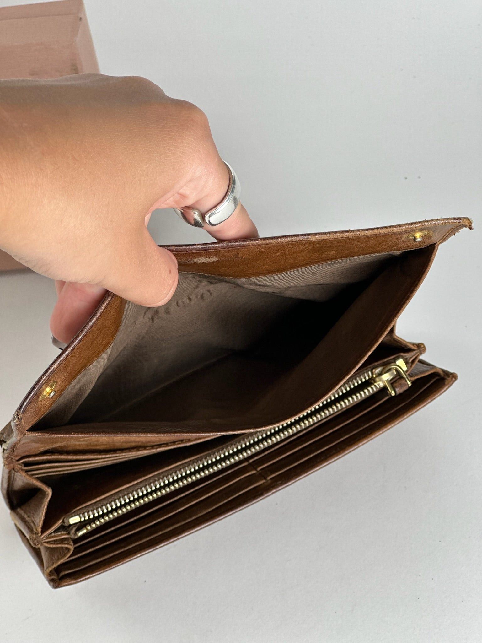 Miu Miu Vintage Leather wallet brown Size ONE SIZE - 5 Thumbnail