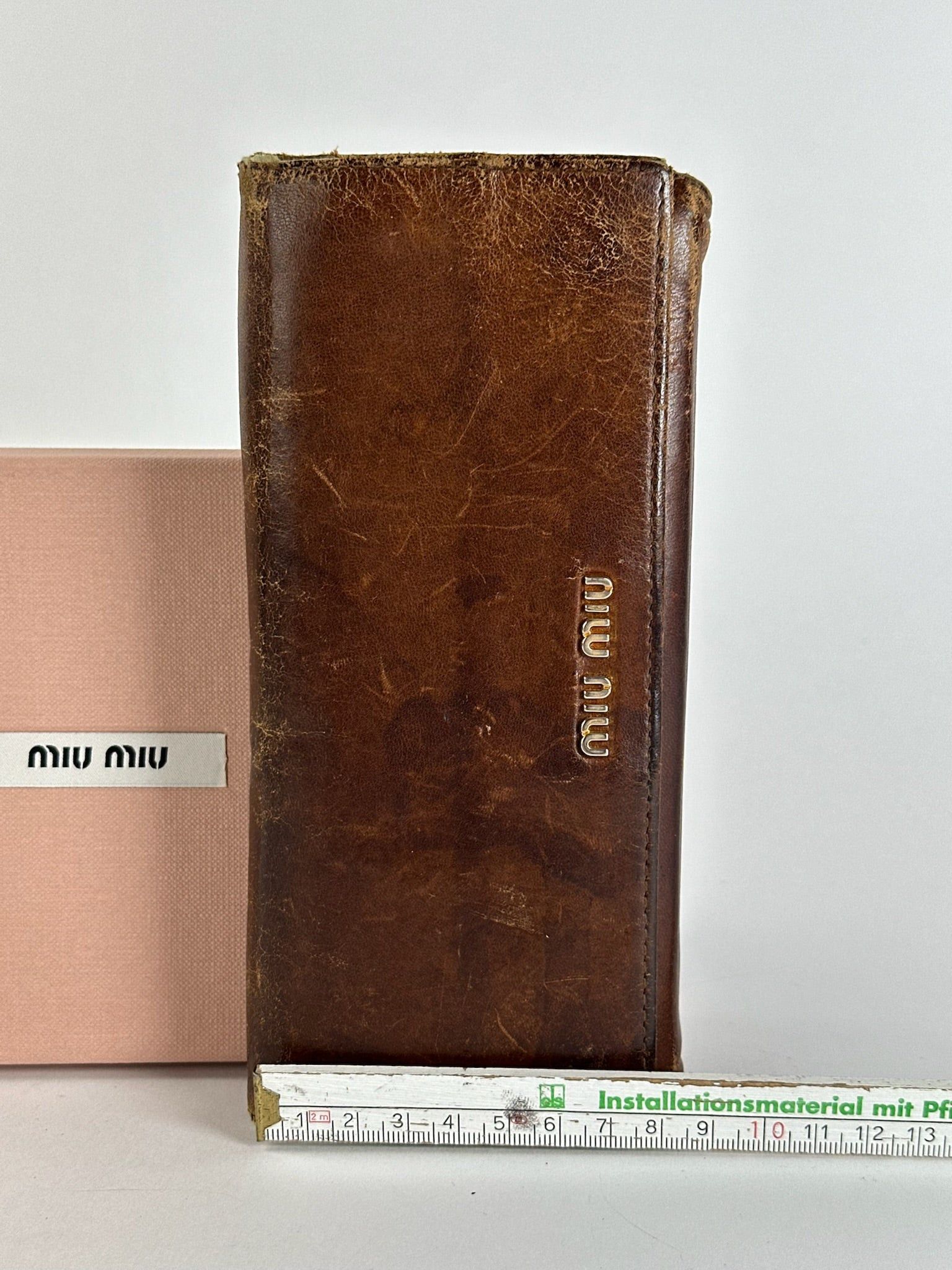 Miu Miu Vintage Leather wallet brown Size ONE SIZE - 10 Thumbnail