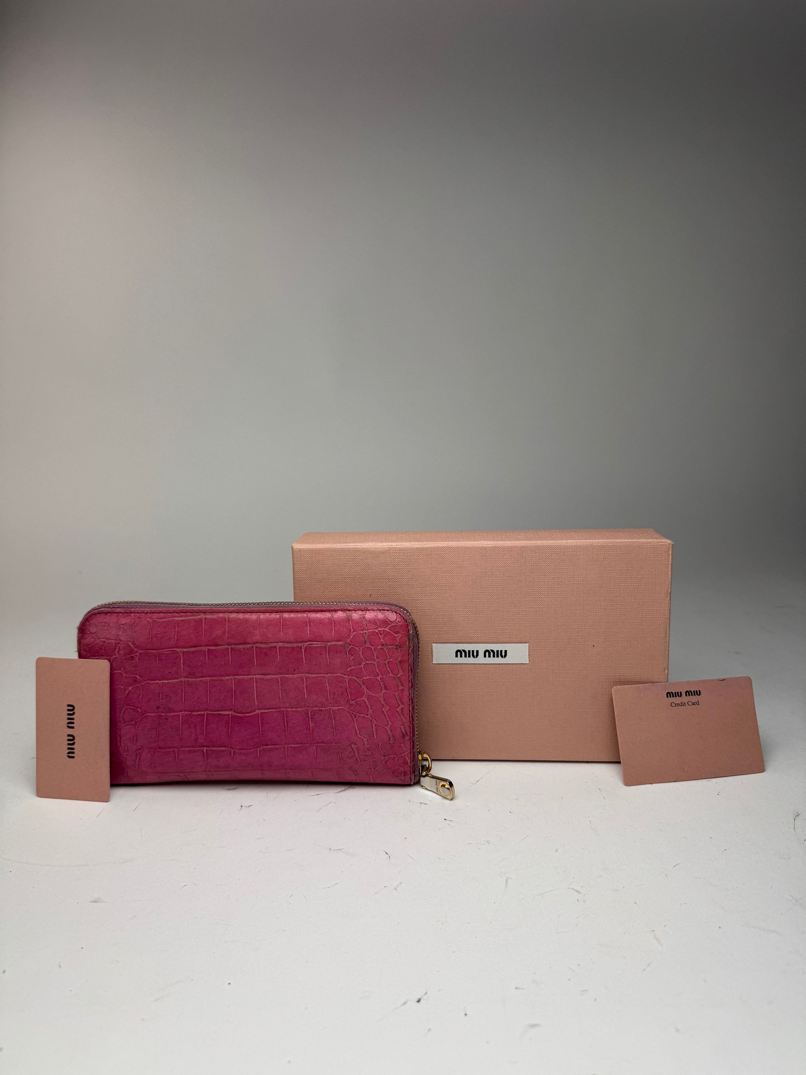 Miu Miu Vintage Leather wallet pink Size ONE SIZE - 5 Thumbnail