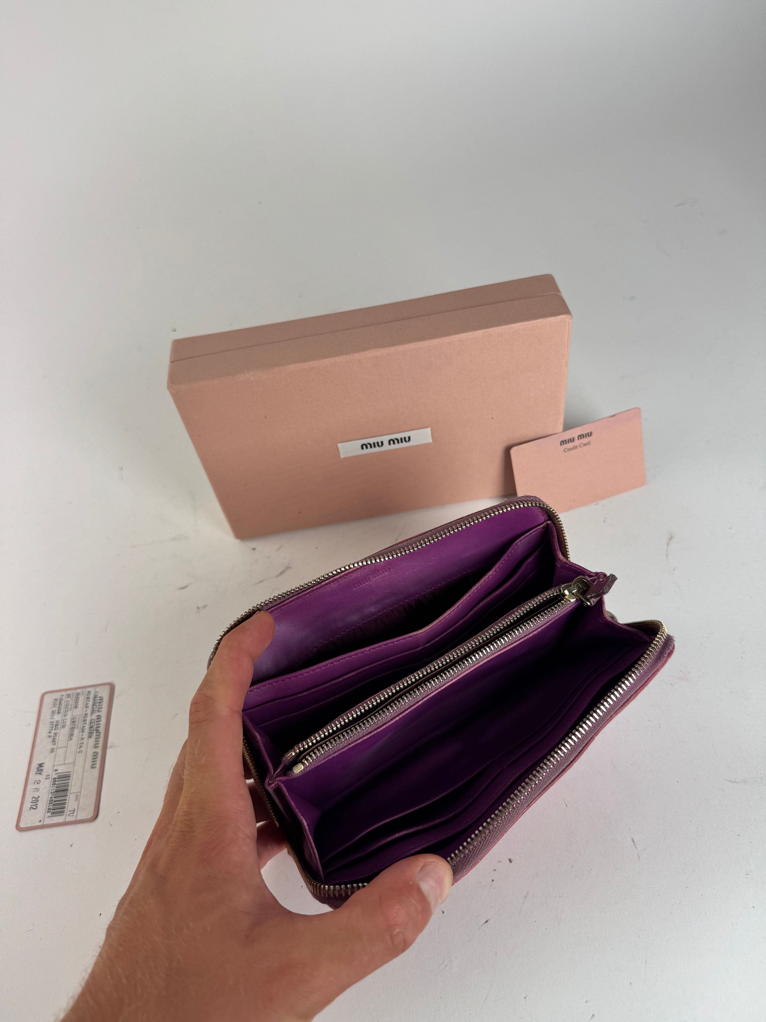 Miu Miu Vintage Leather wallet pink Size ONE SIZE - 9 Thumbnail