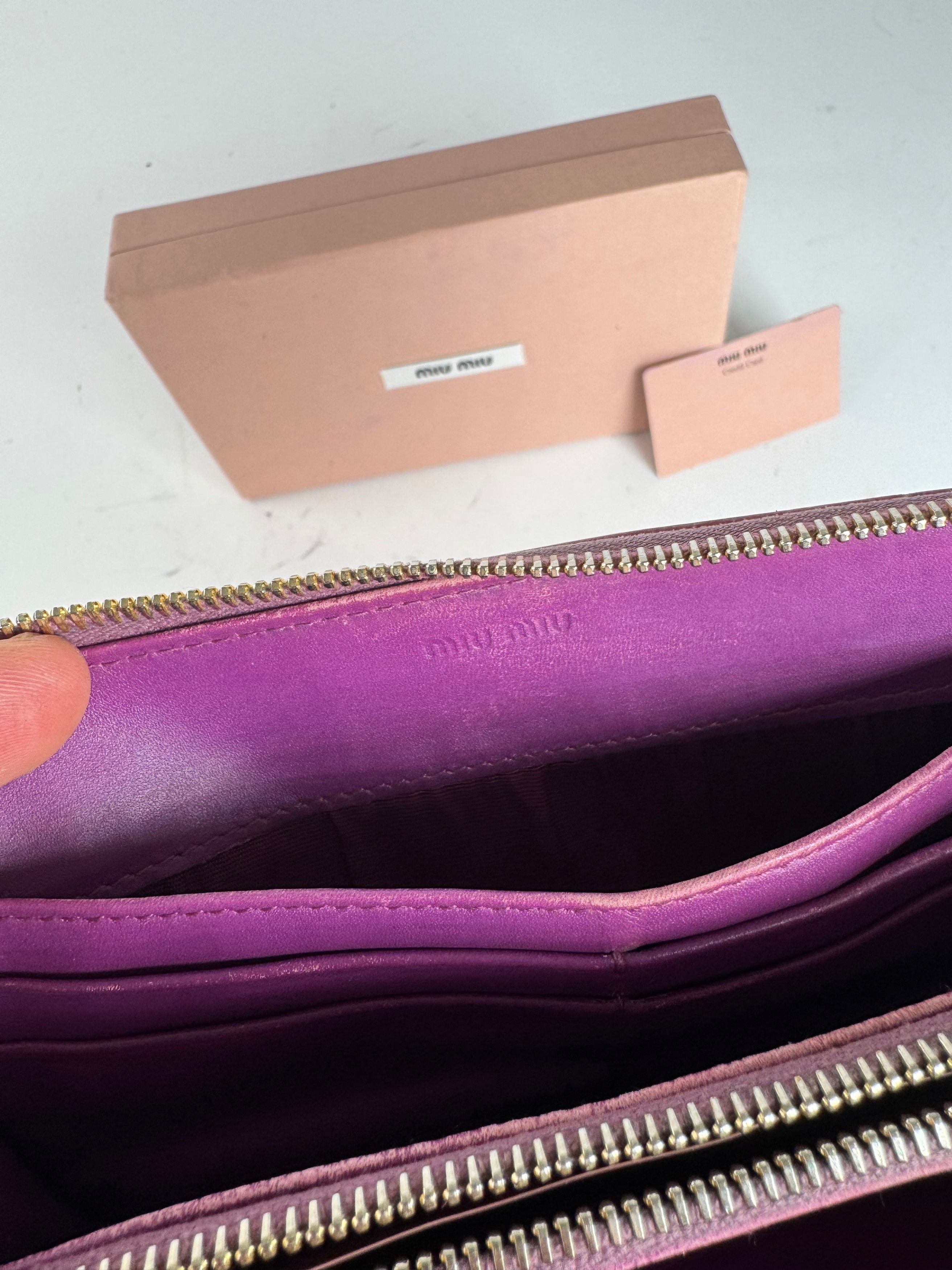 Miu Miu Vintage Leather wallet pink Size ONE SIZE - 10 Thumbnail