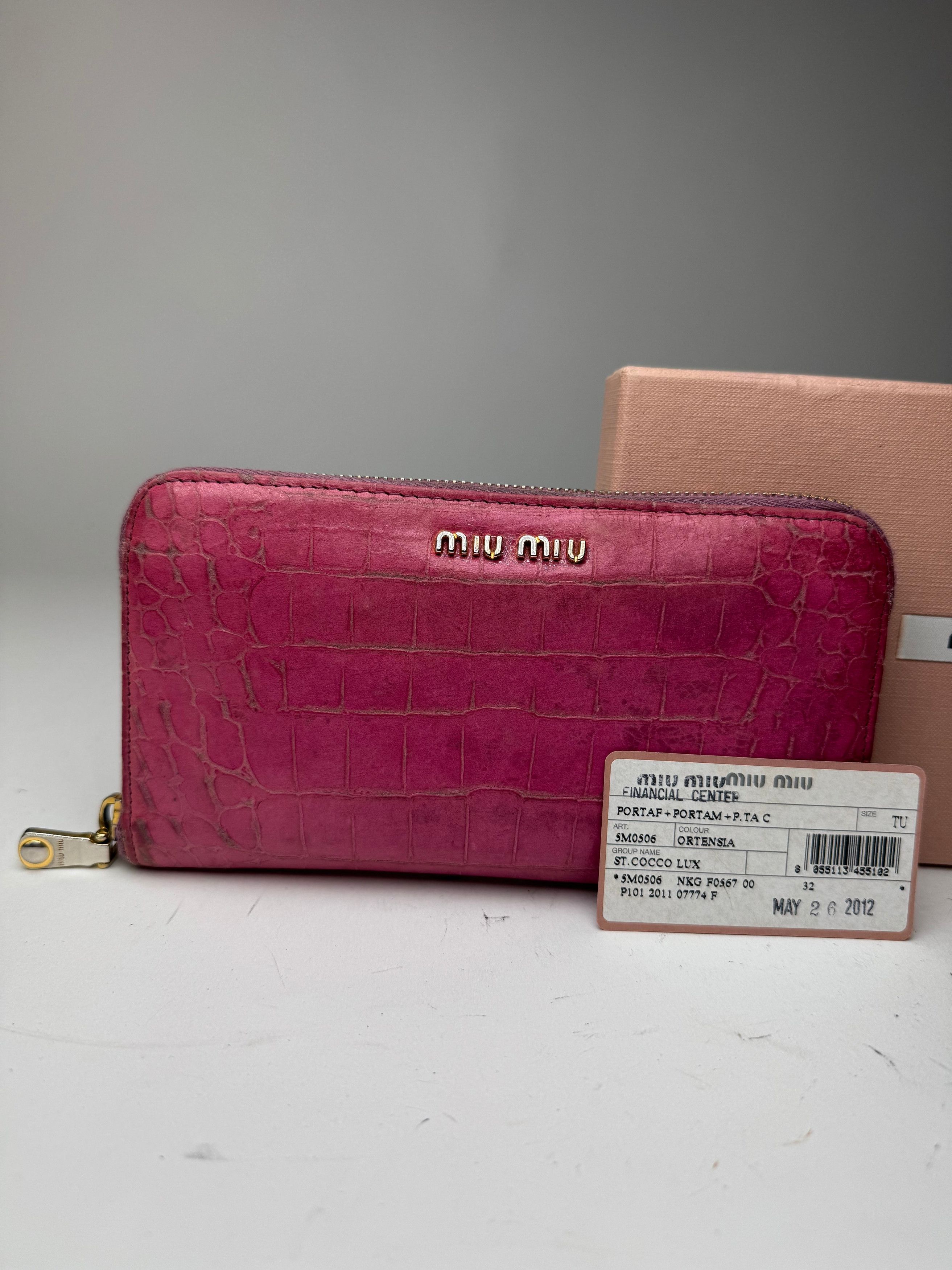 Miu Miu Vintage Leather wallet pink Size ONE SIZE - 4 Thumbnail