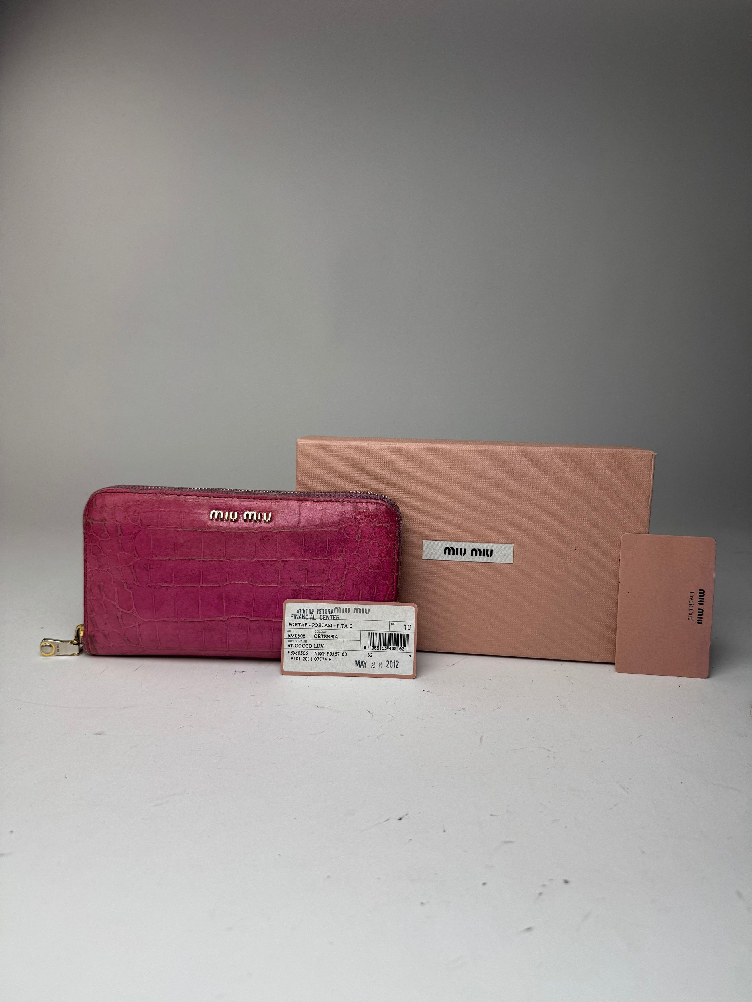 Miu Miu Vintage Leather wallet pink Size ONE SIZE - 2 Thumbnail