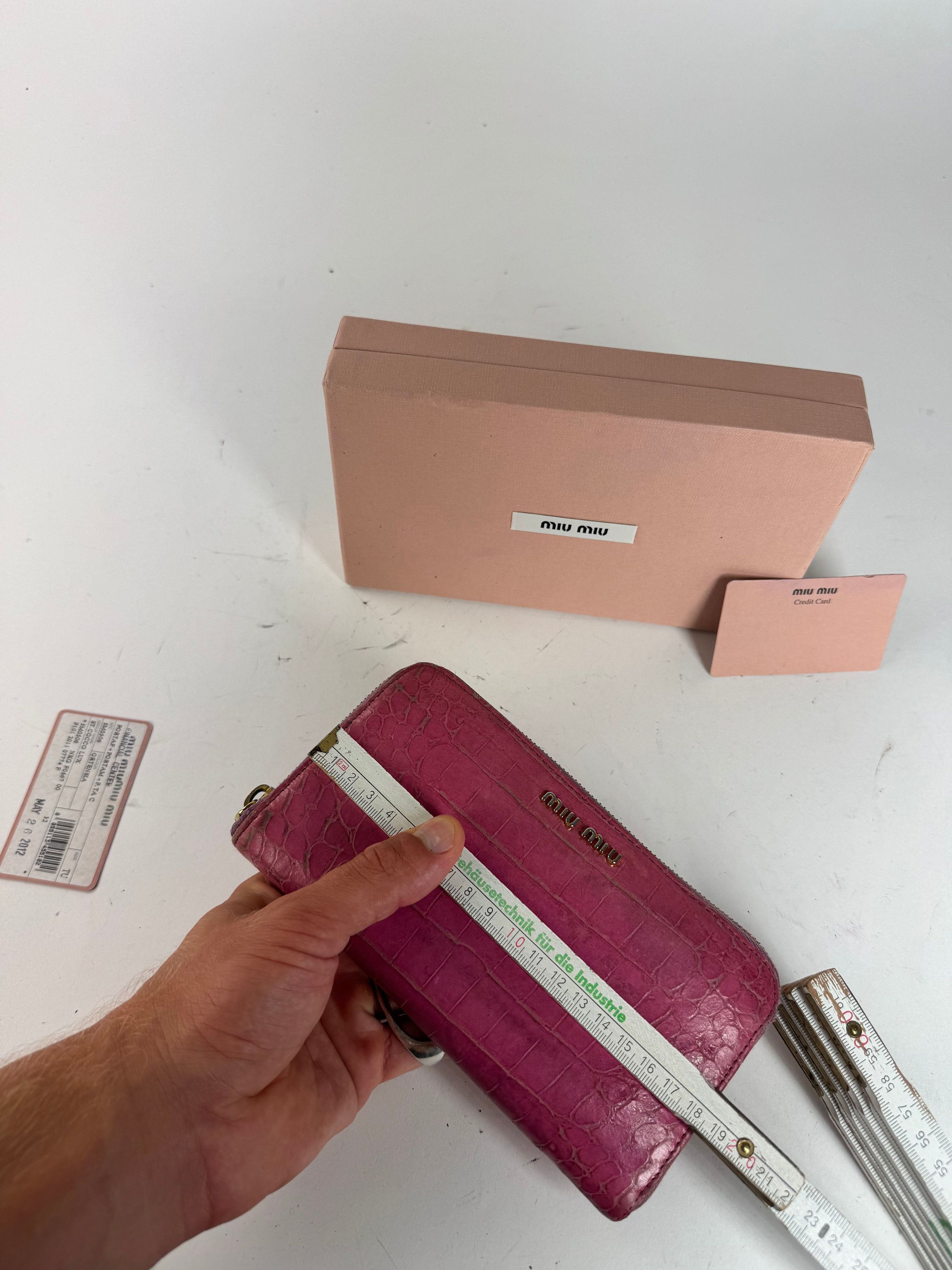 Miu Miu Vintage Leather wallet pink Size ONE SIZE - 12 Thumbnail
