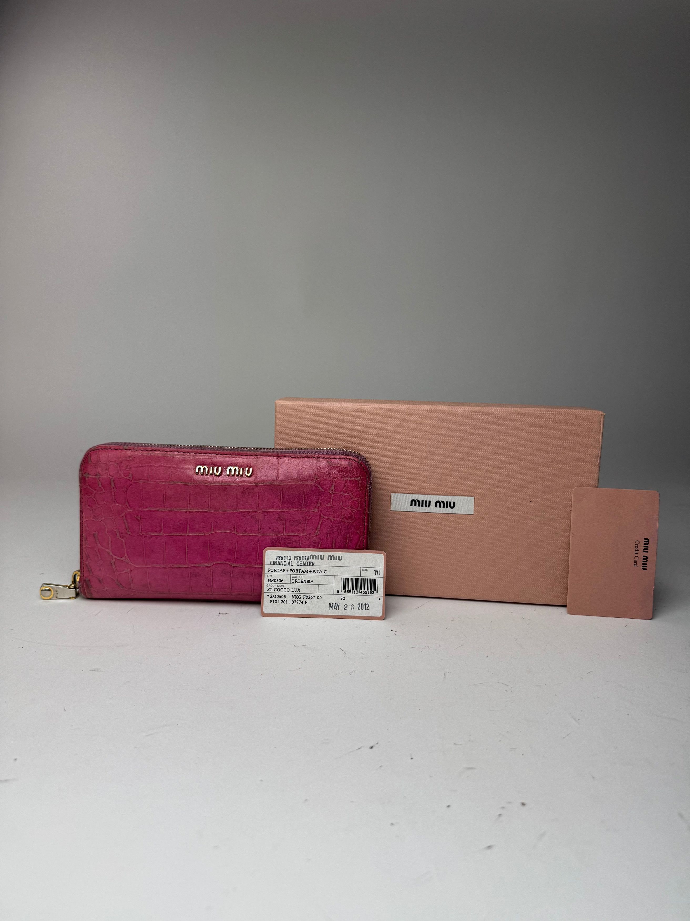Miu Miu Vintage Leather wallet pink Size ONE SIZE - 14 Thumbnail