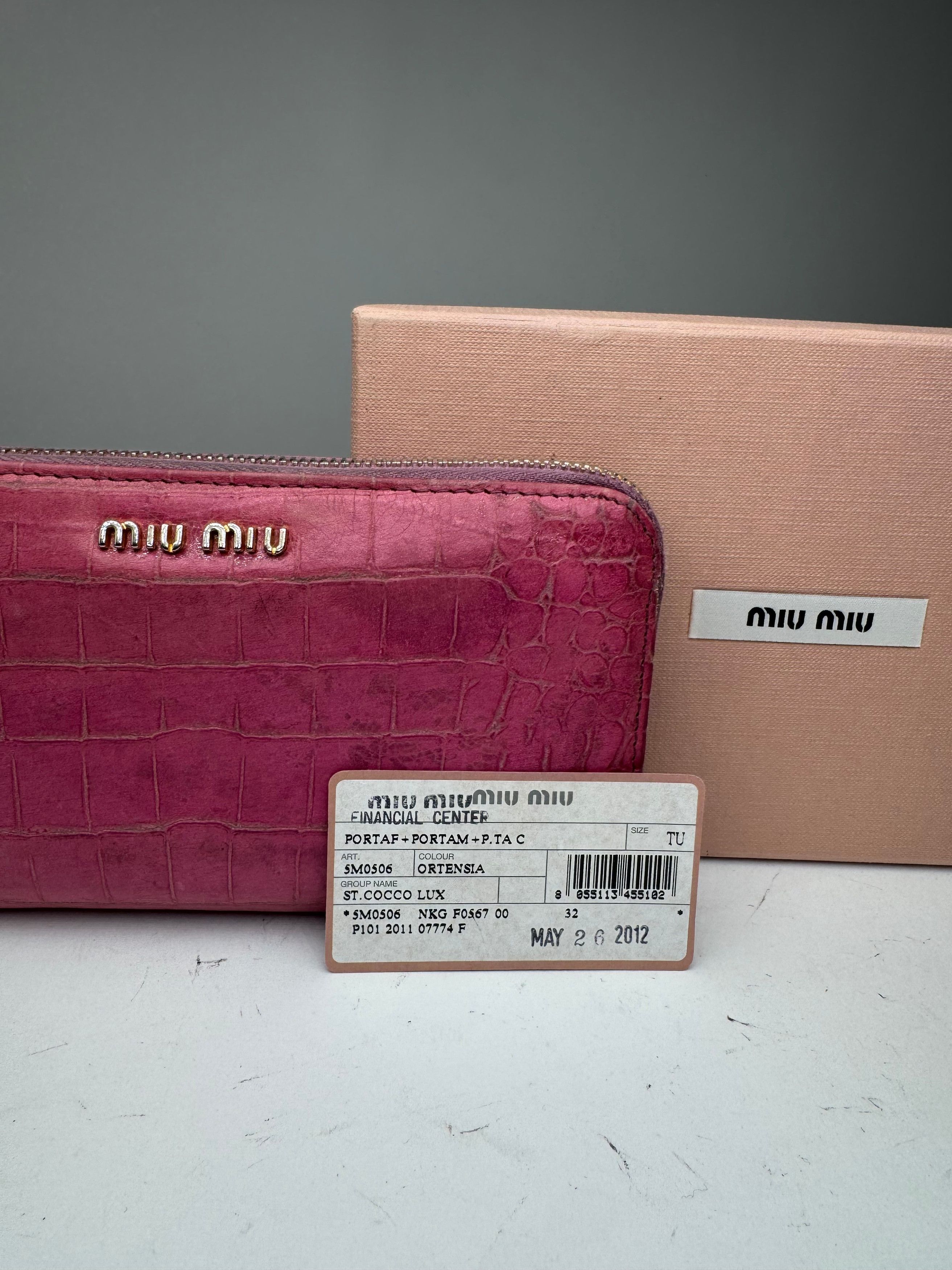 Miu Miu Vintage Leather wallet pink Size ONE SIZE - 7 Thumbnail