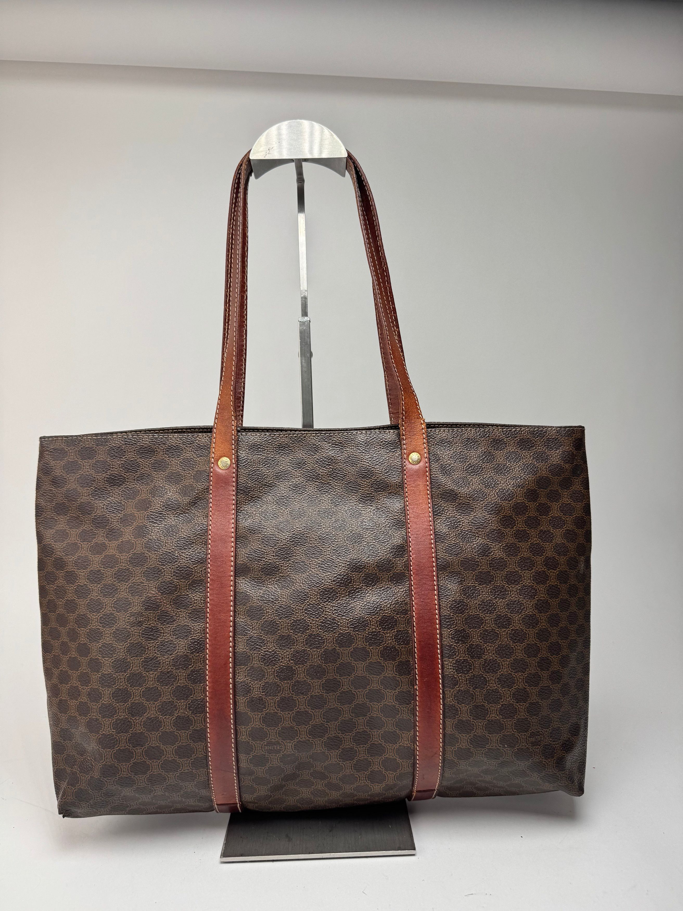 Celine Vintage Leather monogram Big bag brown Size ONE SIZE - 3 Thumbnail