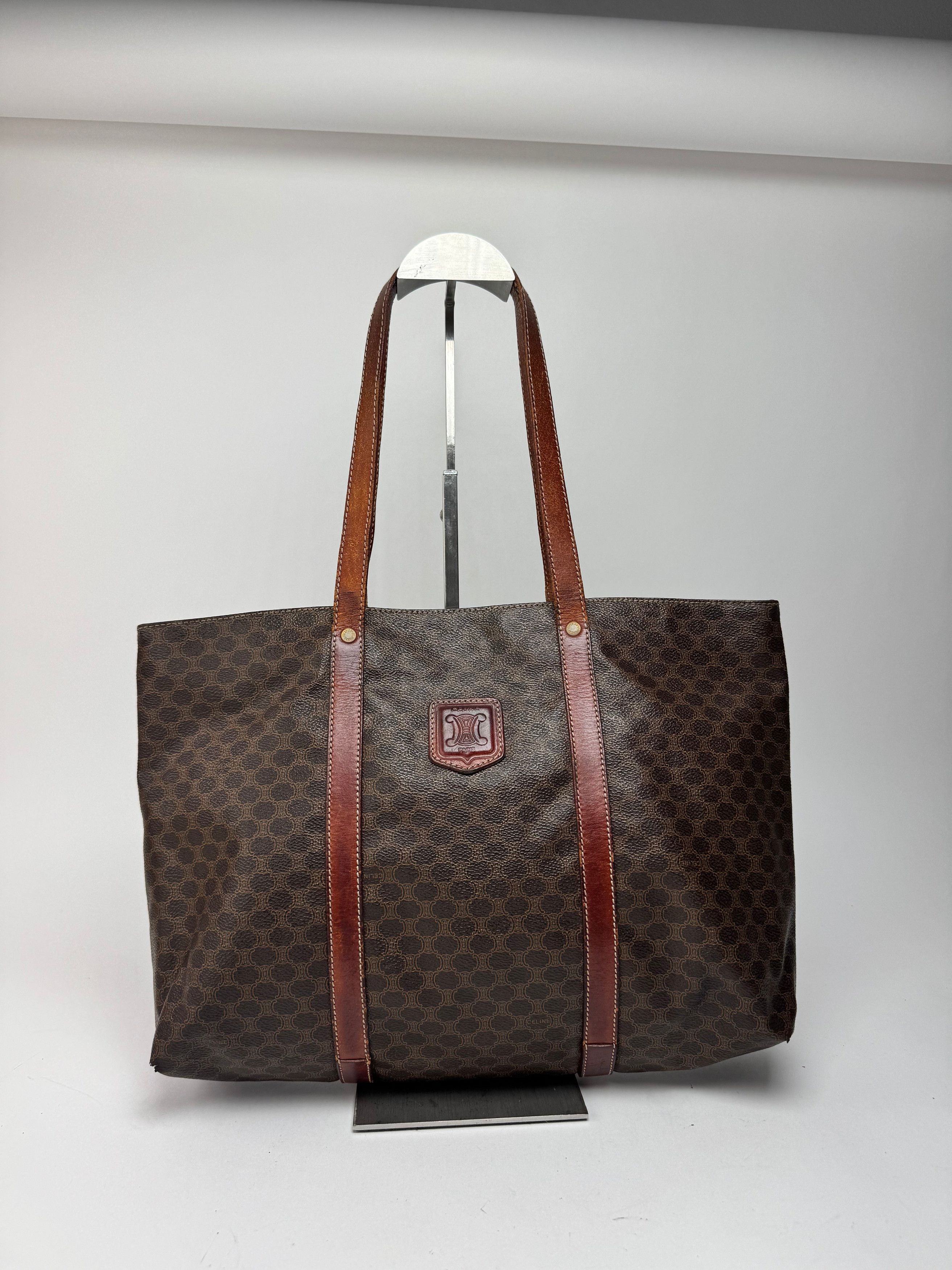 Celine Vintage Leather monogram Big bag brown Size ONE SIZE - 14 Thumbnail