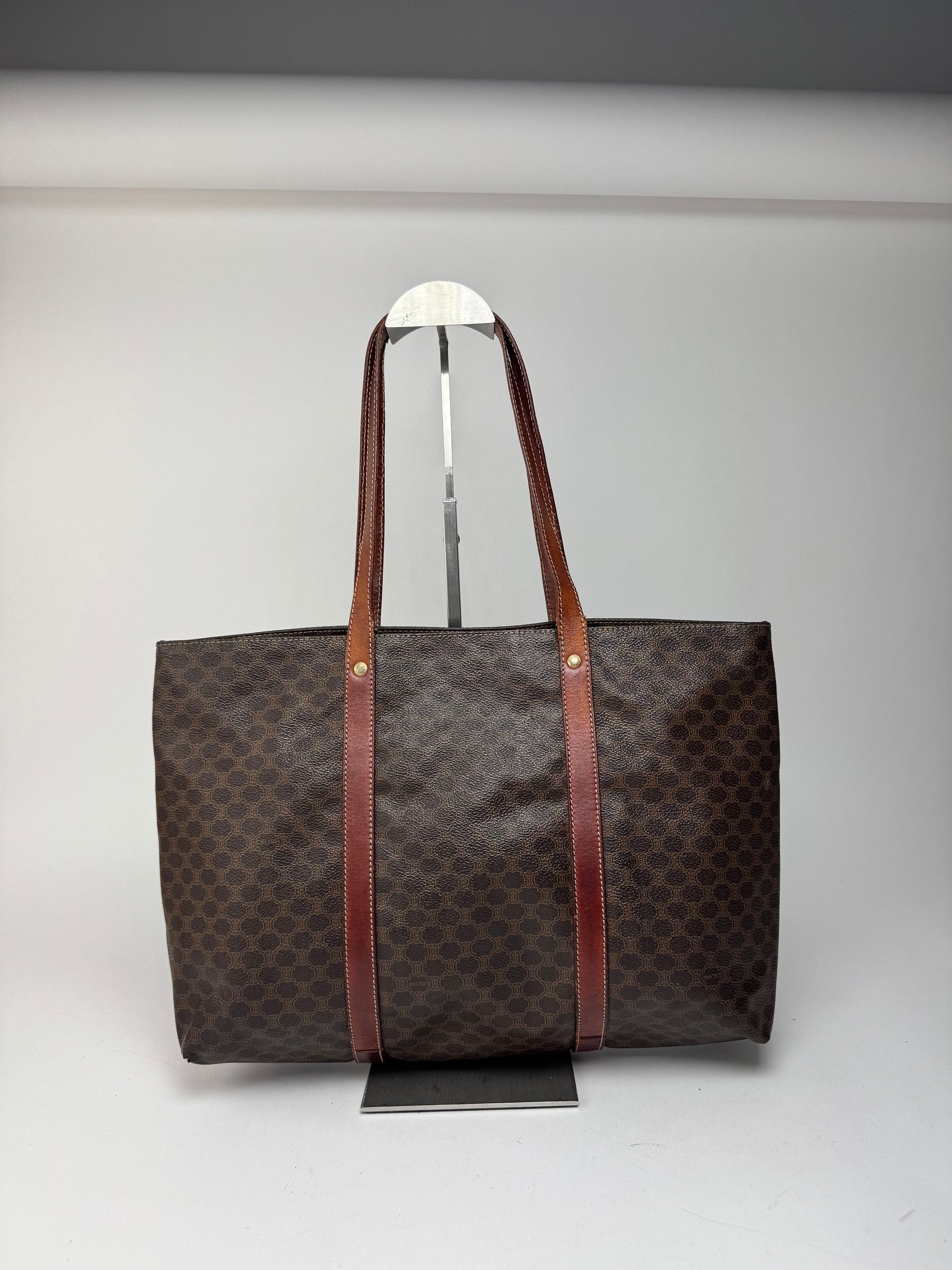 Celine Vintage Leather monogram Big bag brown Size ONE SIZE - 15 Thumbnail