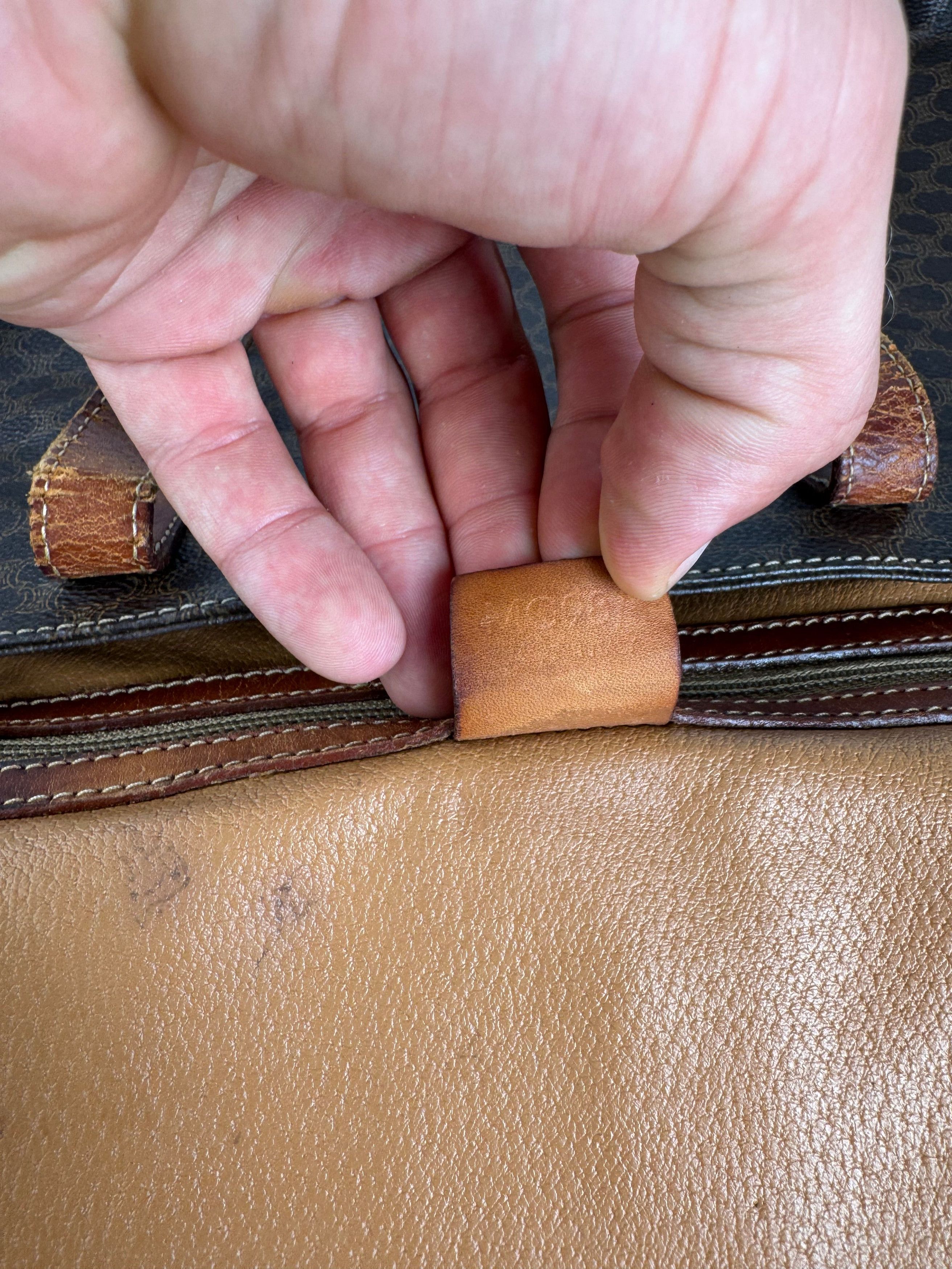 Celine Vintage Leather monogram Big bag brown Size ONE SIZE - 6 Thumbnail
