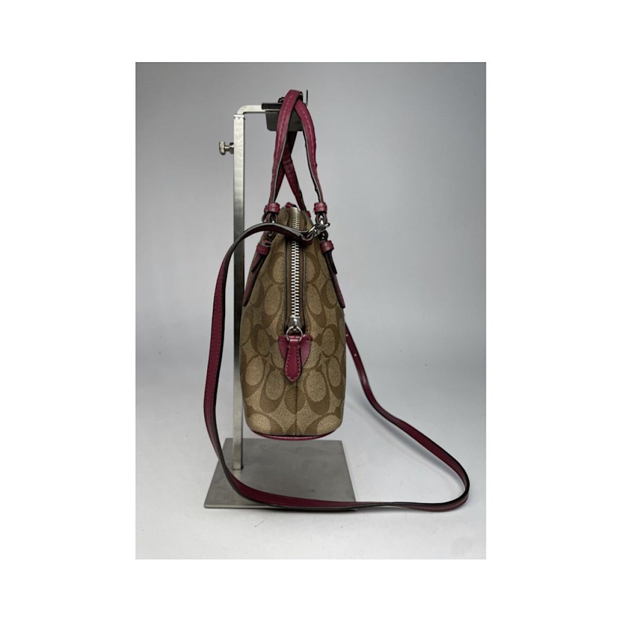 Coach Signature Sufflette Brown Leather Handbag Size ONE SIZE - 5 Thumbnail
