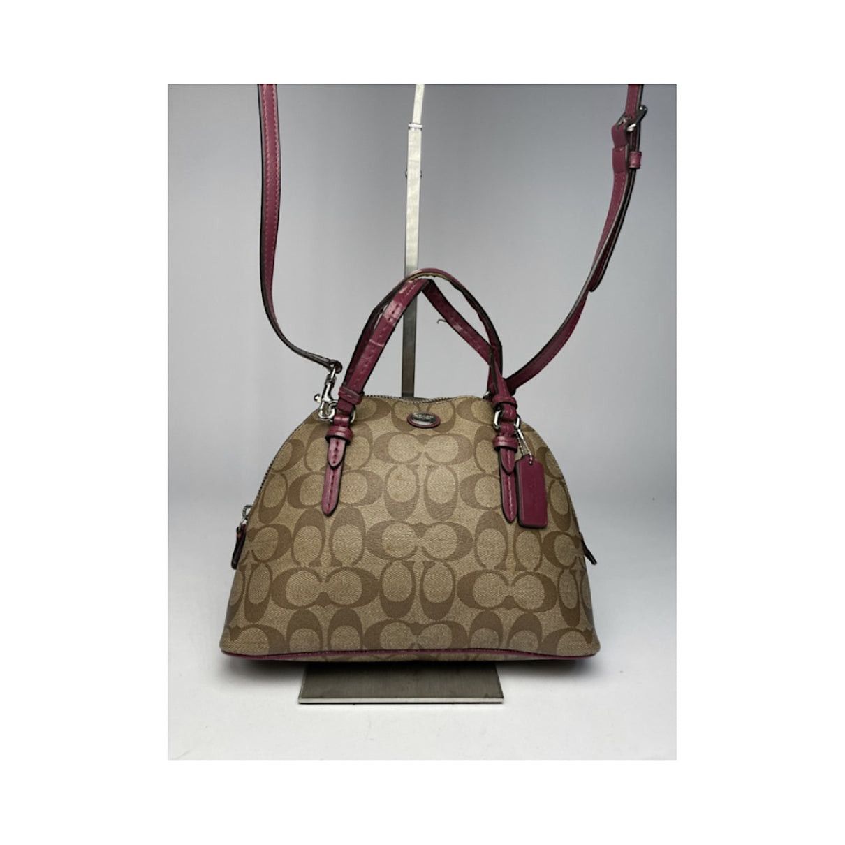 Coach Signature Sufflette Brown Leather Handbag Size ONE SIZE - 4 Thumbnail