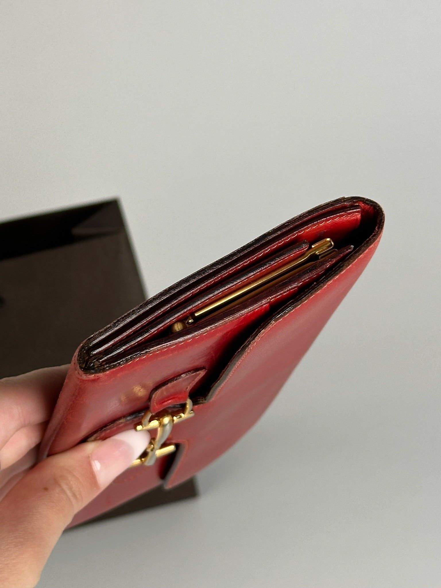 Gucci Vintage Leather Horsebit Wallet red Size ONE SIZE - 12 Thumbnail