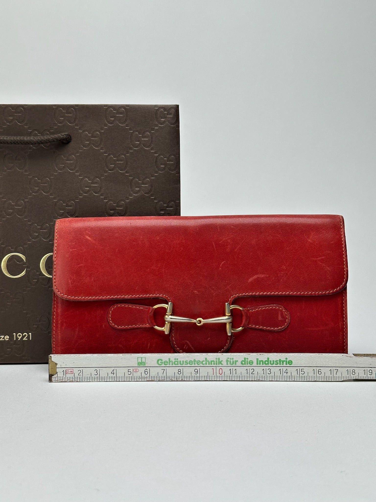 Gucci Vintage Leather Horsebit Wallet red Size ONE SIZE - 11 Thumbnail
