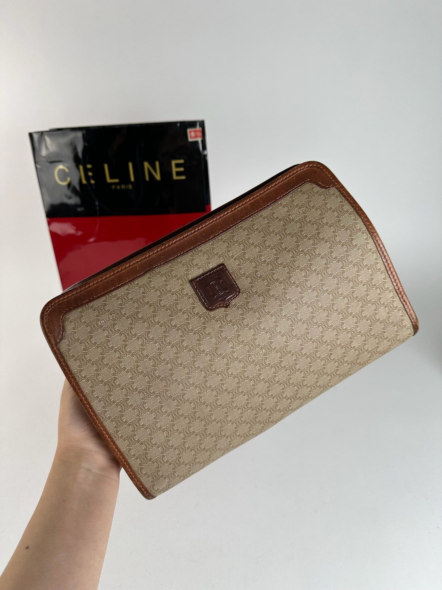Celine Vintage Paris leather clutch black Size ONE SIZE - 4 Thumbnail