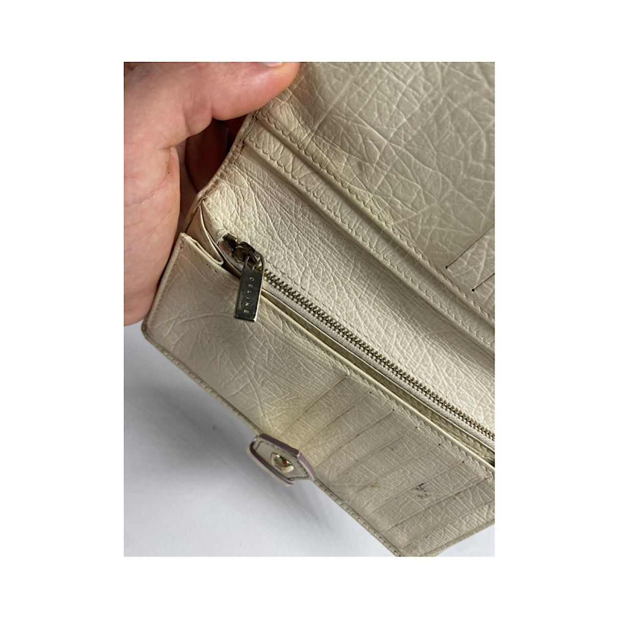 Celine Triomphe White Leather Wallet Size ONE SIZE - 4 Thumbnail