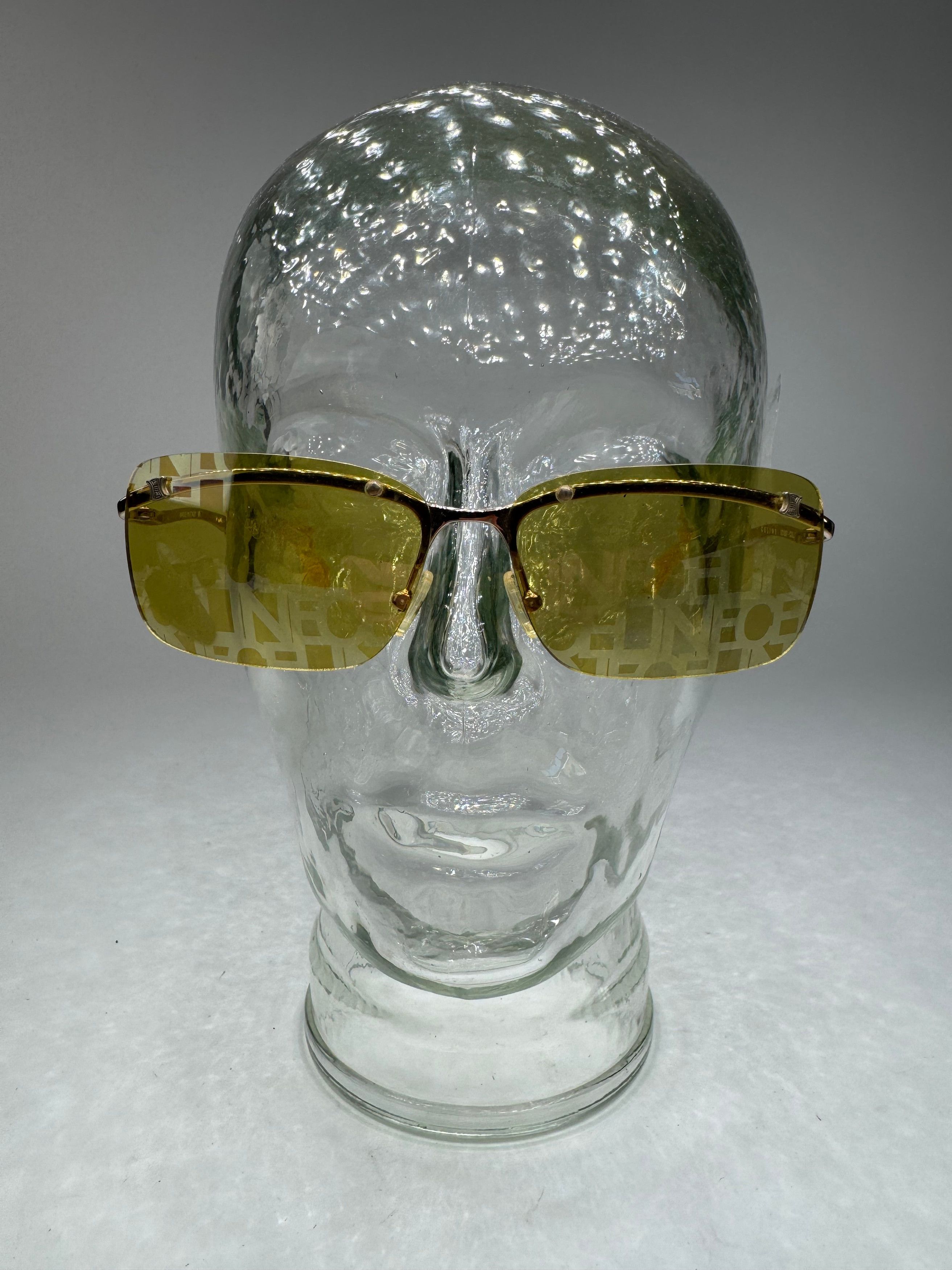Celine Vintage Paris Frameless sunglasses Yellow Size ONE SIZE - 13 Thumbnail