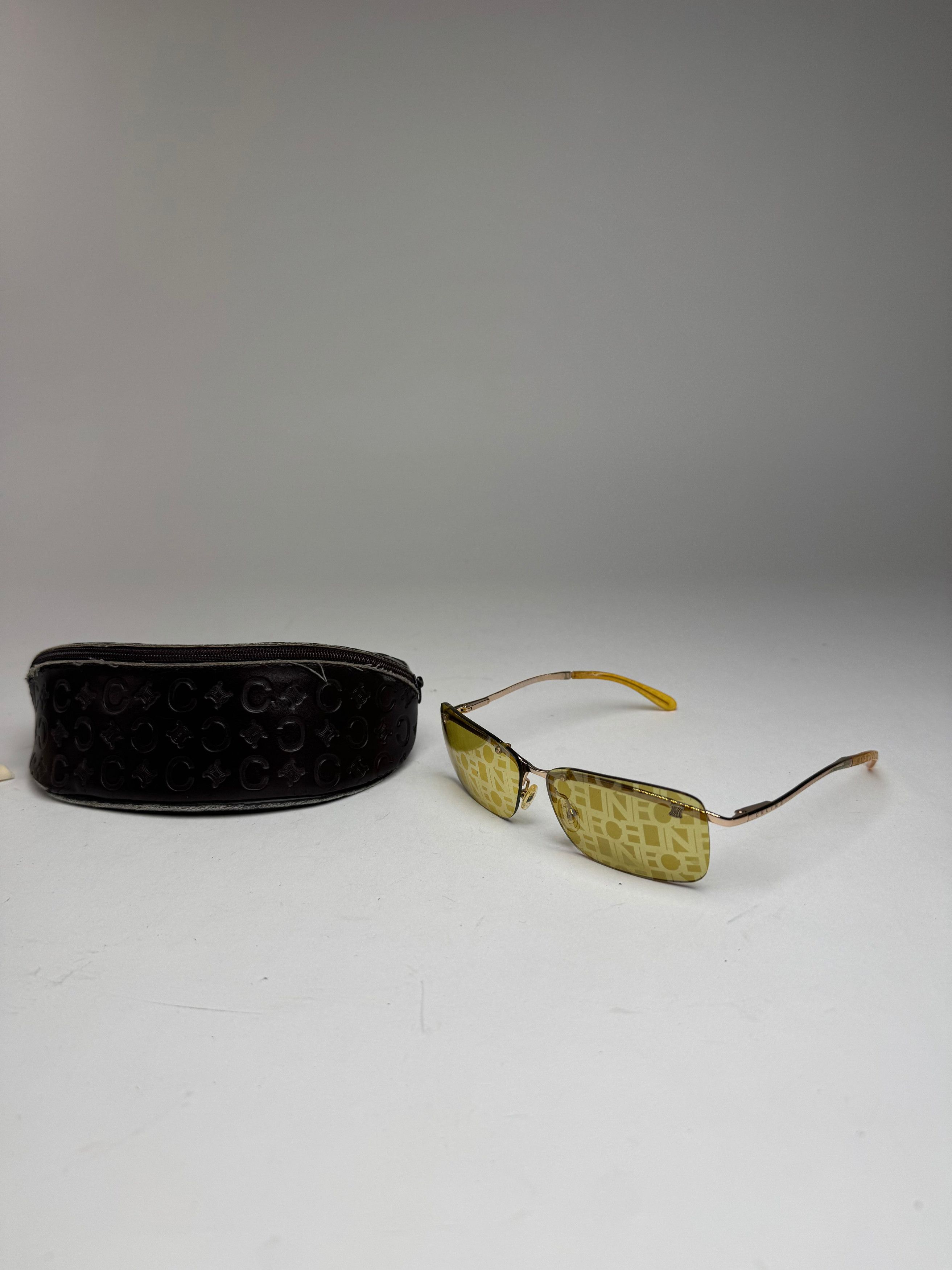 Celine Vintage Paris Frameless sunglasses Yellow Size ONE SIZE - 9 Thumbnail