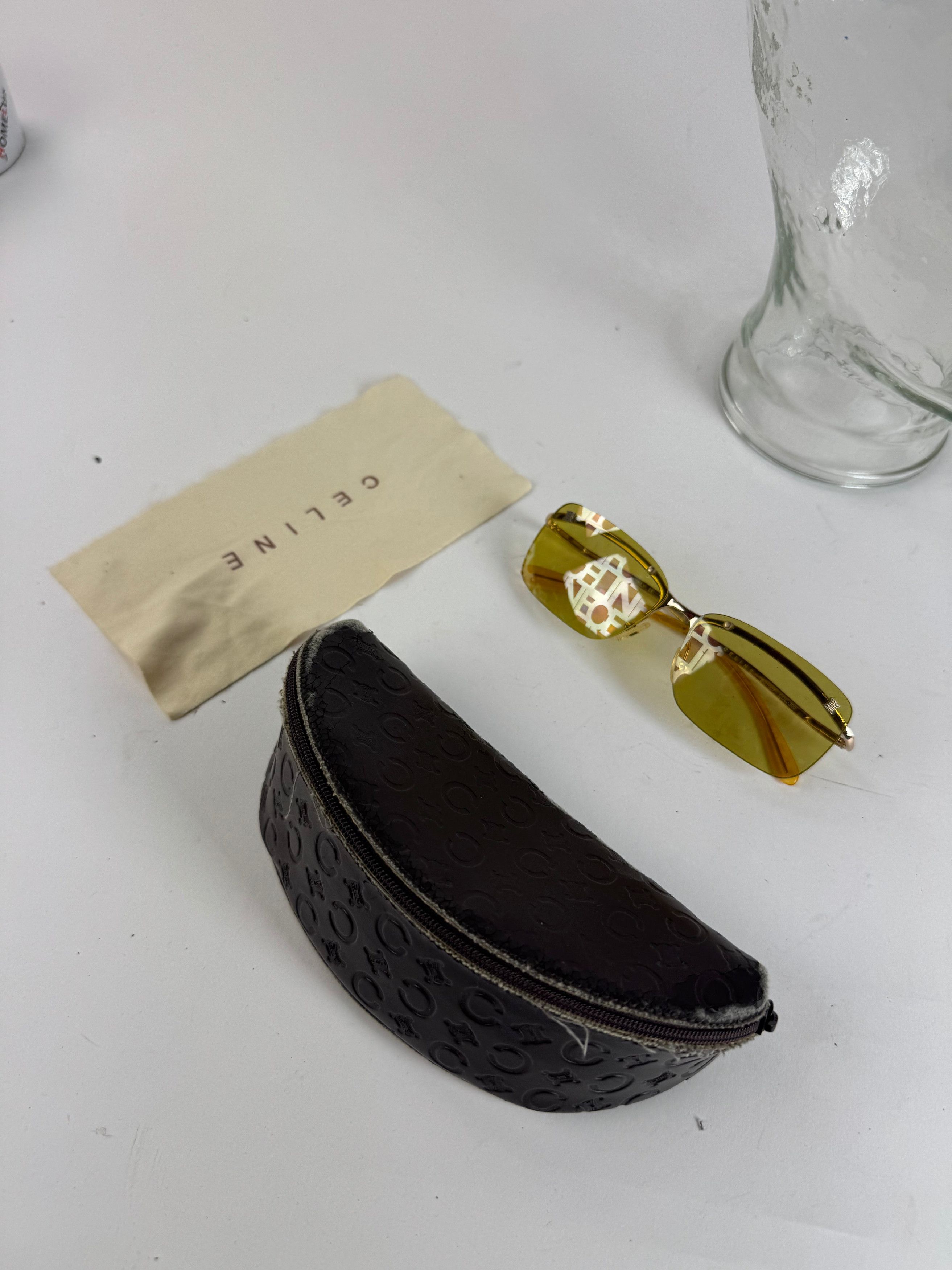 Celine Vintage Paris Frameless sunglasses Yellow Size ONE SIZE - 15 Thumbnail