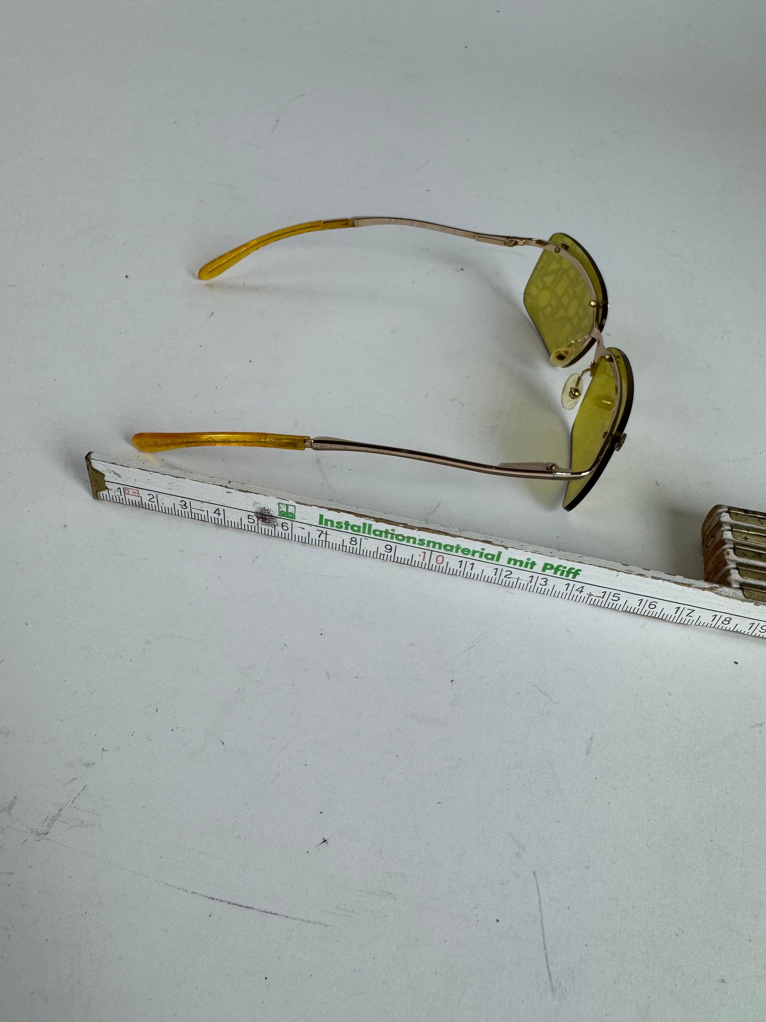 Celine Vintage Paris Frameless sunglasses Yellow Size ONE SIZE - 12 Thumbnail