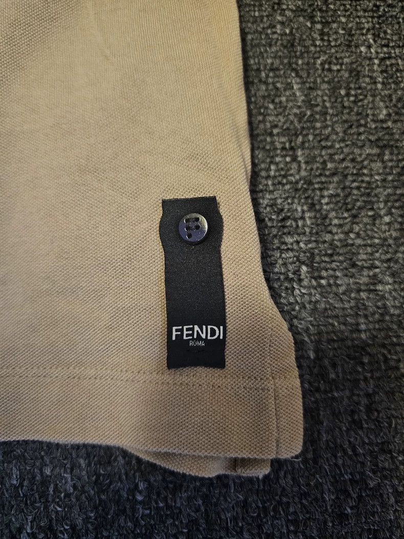 Fendi Fendi Beige Short Sleeve Polo Shirt-yf Size US XL / EU 56 / 4 - 3 Thumbnail