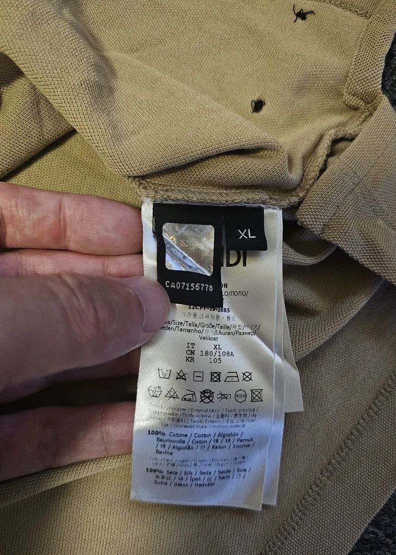 Fendi Fendi Beige Short Sleeve Polo Shirt-yf Size US XL / EU 56 / 4 - 5 Thumbnail