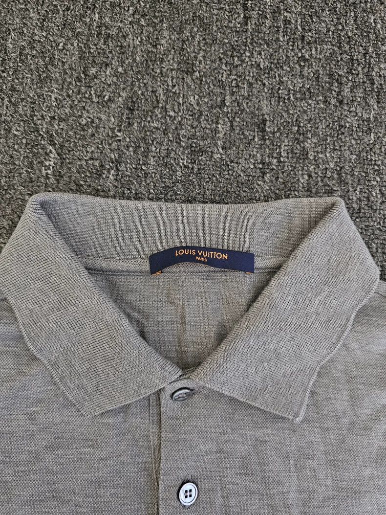 Louis Vuitton Louis Vuitton Men's Gray Short Sleeve Polo-yf Size US XL / EU 56 / 4 - 3 Thumbnail