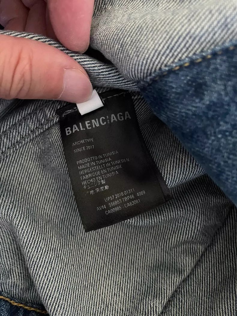 Balenciaga Balenciaga Classic Denim Jacket-yf Size US XL / EU 56 / 4 - 7 Thumbnail