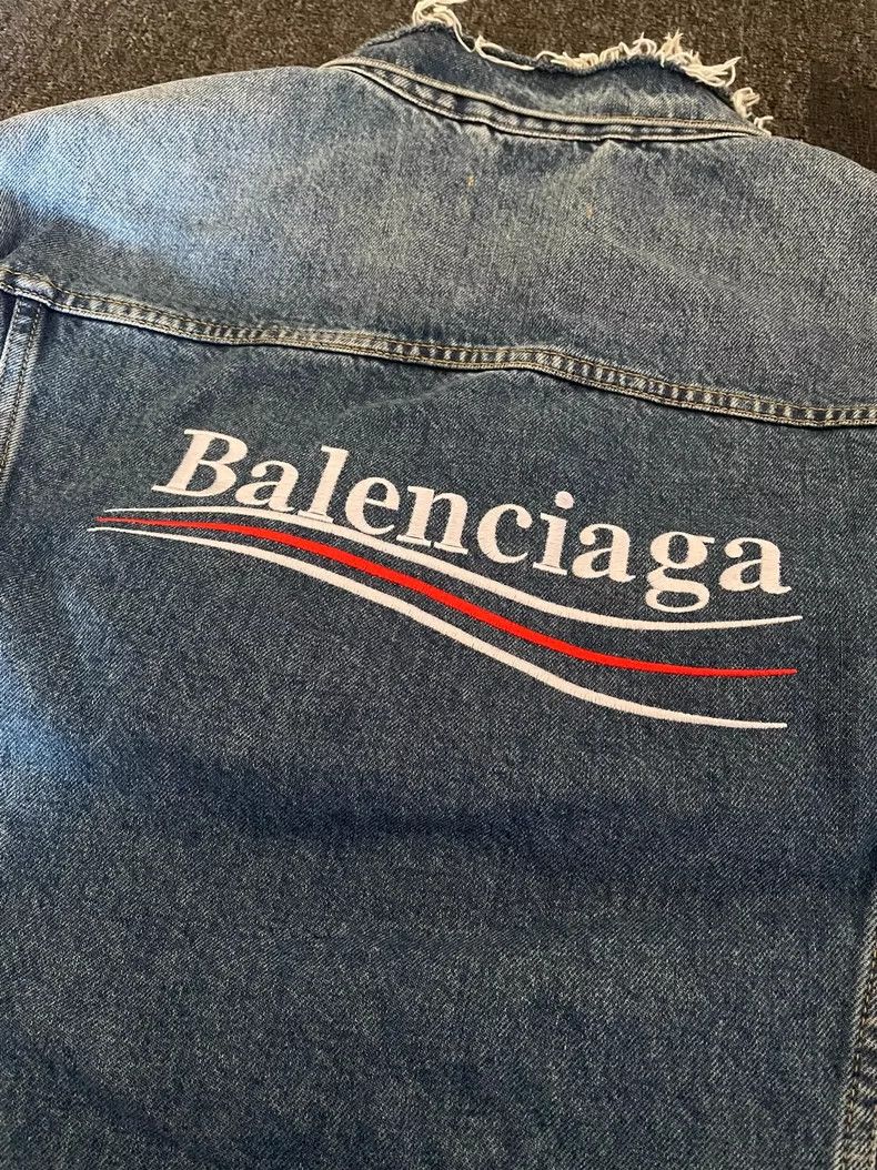 Balenciaga Balenciaga Classic Denim Jacket-yf Size US XL / EU 56 / 4 - 5 Thumbnail