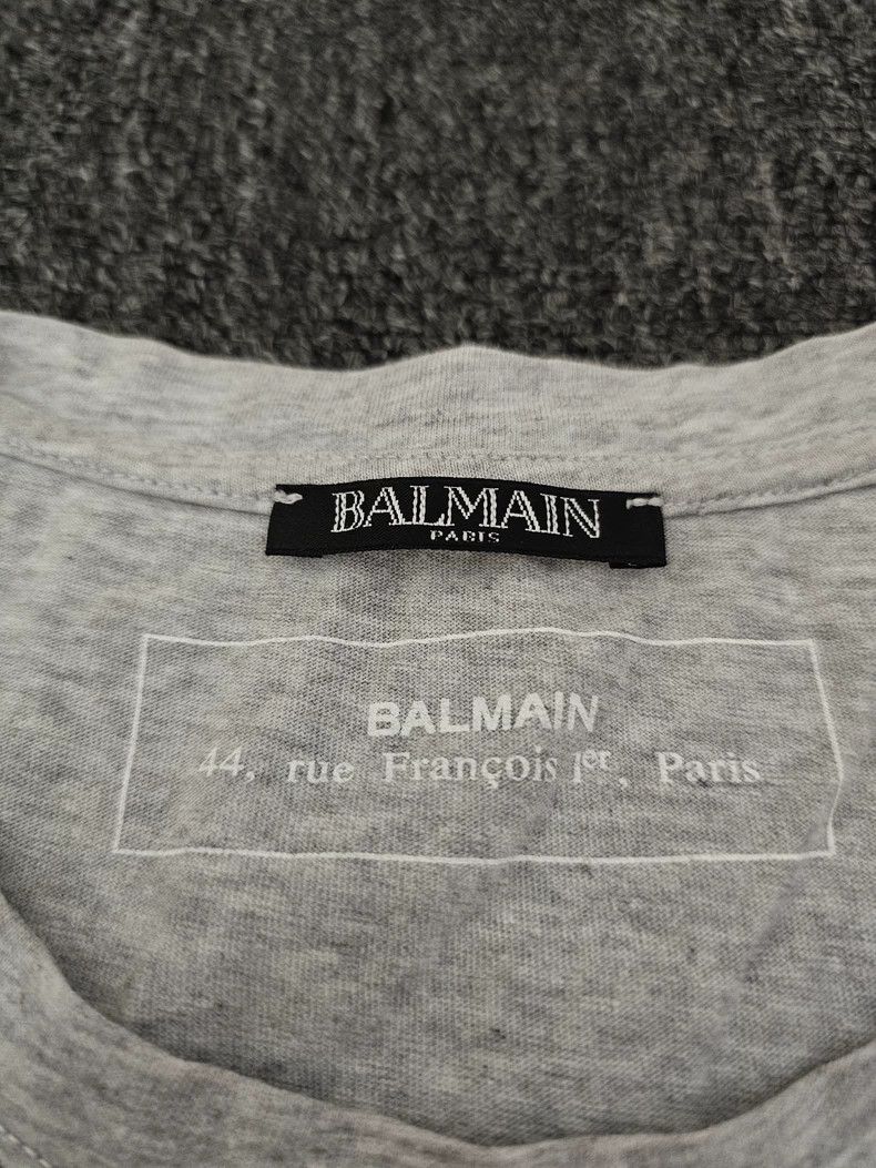 Balmain Balmain Men's Short Sleeve Logo T-shirt-yf Size US M / EU 48-50 / 2 - 3 Thumbnail