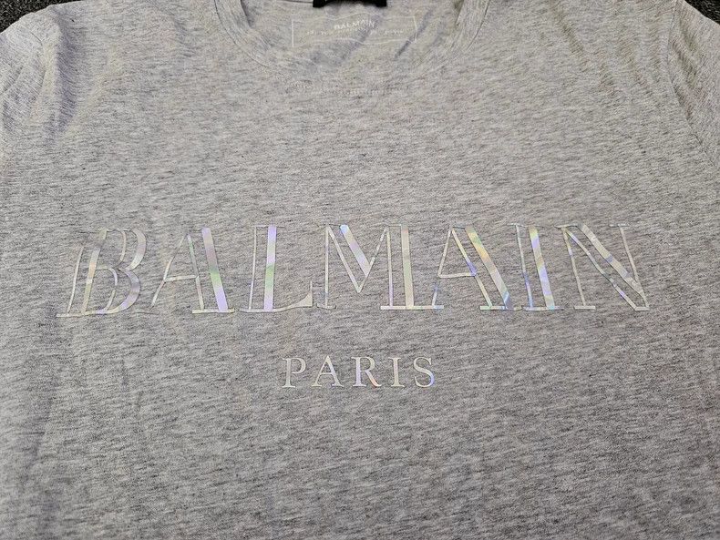 Balmain Balmain Men's Short Sleeve Logo T-shirt-yf Size US M / EU 48-50 / 2 - 2 Thumbnail