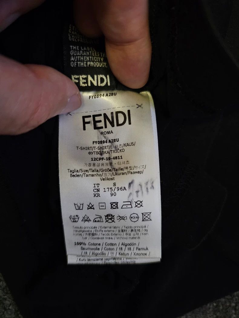 Fendi Fendi FF Embroidered Short Sleeve T-Shirt-yf Size US S / EU 44-46 / 1 - 7 Thumbnail