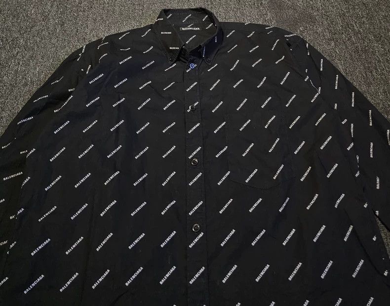 Balenciaga Balenciaga Oversized Logo Print Shirt-yf Size US M / EU 48-50 / 2 - 2 Thumbnail