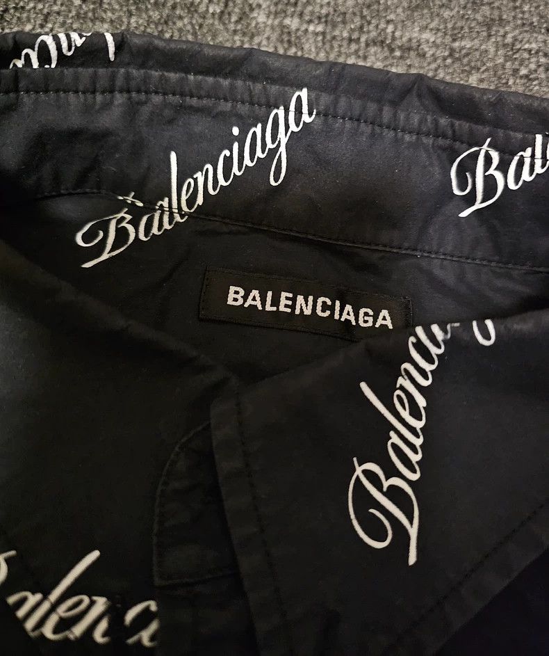Balenciaga Balenciaga Oversized Logo Short Sleeve Shirt-yf Size US M / EU 48-50 / 2 - 3 Thumbnail