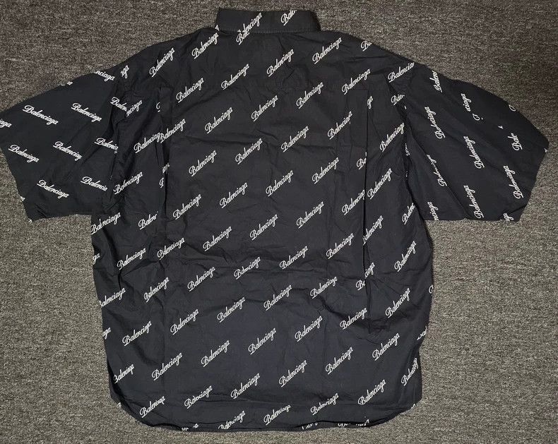 Balenciaga Balenciaga Oversized Logo Short Sleeve Shirt-yf Size US M / EU 48-50 / 2 - 4 Thumbnail