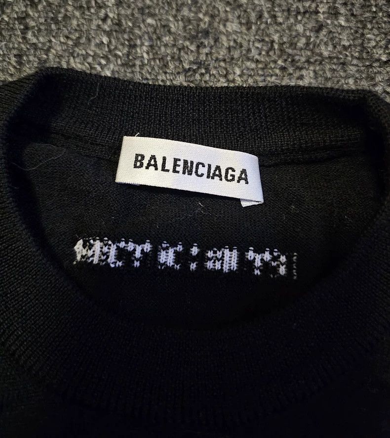 Balenciaga Balenciaga Men's Wool Sweater-yf Size US M / EU 48-50 / 2 - 2 Thumbnail