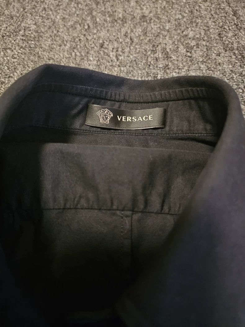 Versace Versace Men's Black Button-Up Shirt-yf Size US M / EU 48-50 / 2 - 2 Thumbnail